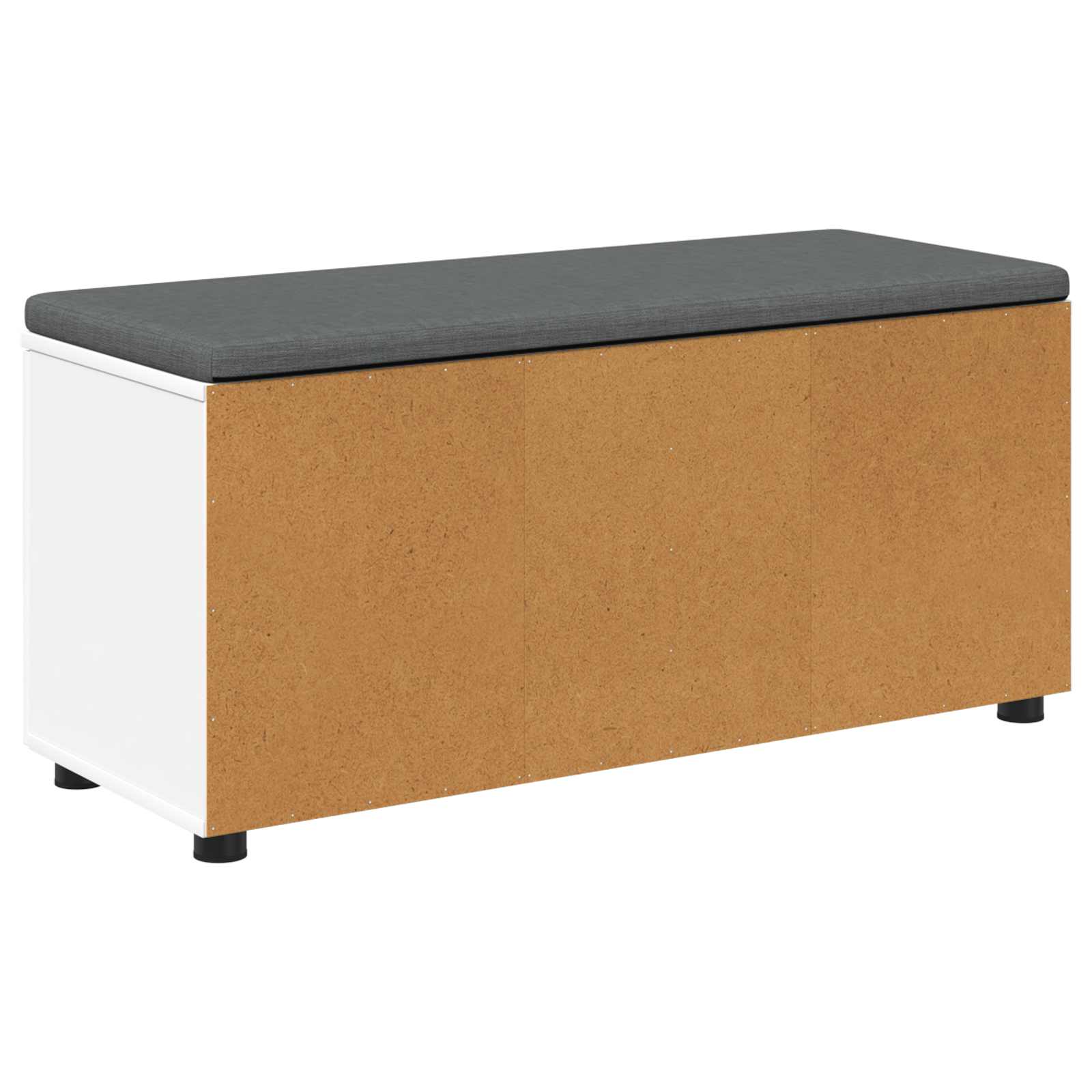 Halbank Wit 100 x 38 x 46 cm Geïndustrialiseerd hout en stof is nu te koop bij PeponiXL, paradijselijk wonen!