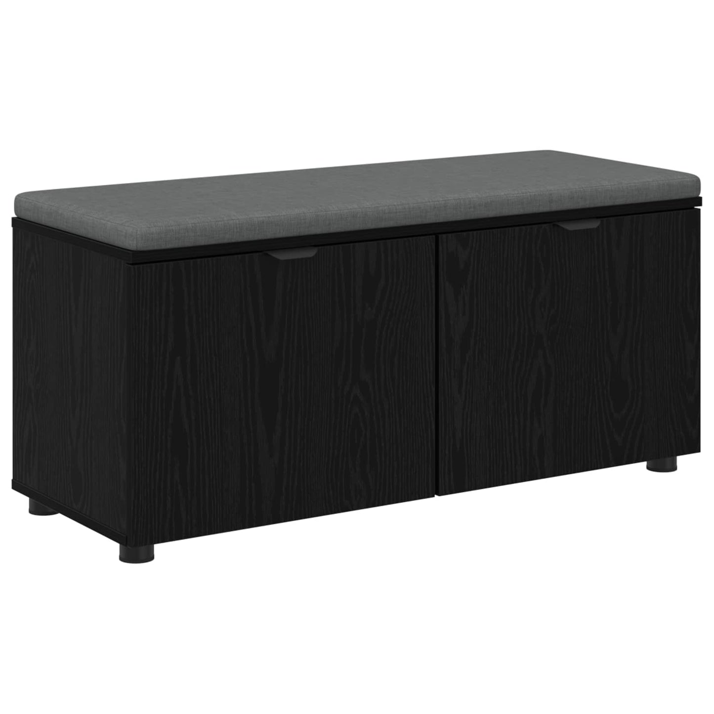 Halbank met kussen met plank Zwarte Eik 100 x 38 x 46 cm is nu te koop bij PeponiXL, paradijselijk wonen!