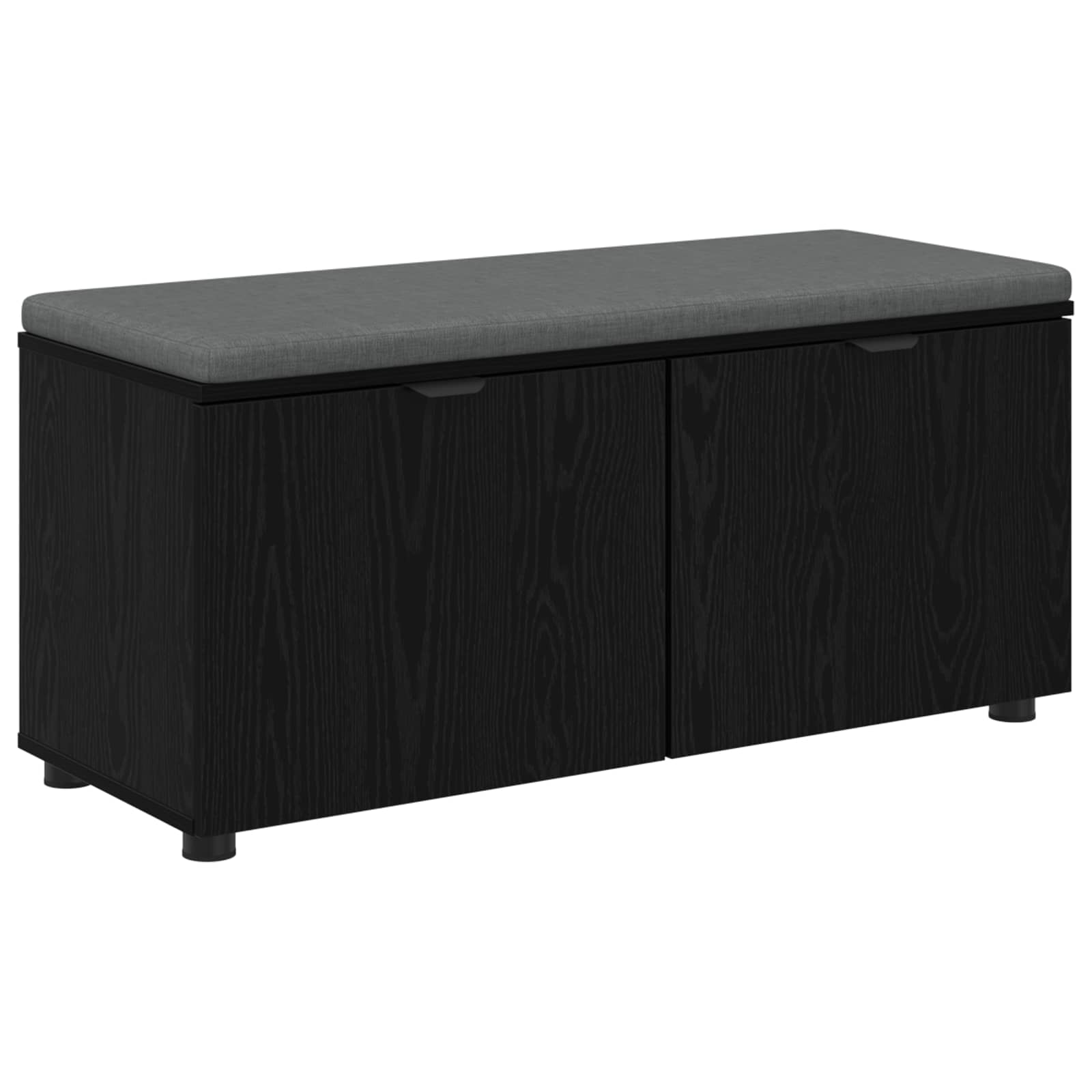 Halbank met kussen met plank Zwarte Eik 100 x 38 x 46 cm is nu te koop bij PeponiXL, paradijselijk wonen!