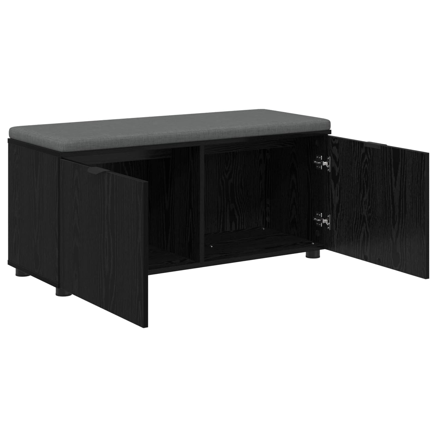 Halbank met kussen met plank Zwarte Eik 100 x 38 x 46 cm is nu te koop bij PeponiXL, paradijselijk wonen!