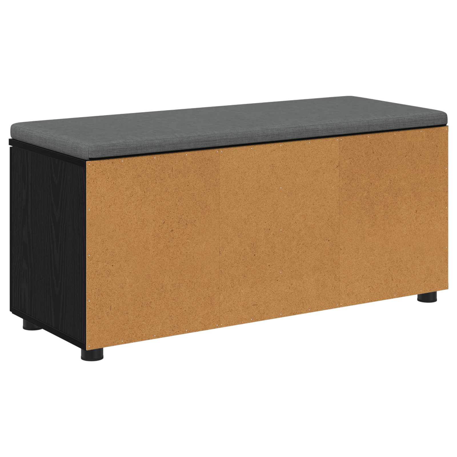 Halbank met kussen met plank Zwarte Eik 100 x 38 x 46 cm is nu te koop bij PeponiXL, paradijselijk wonen!