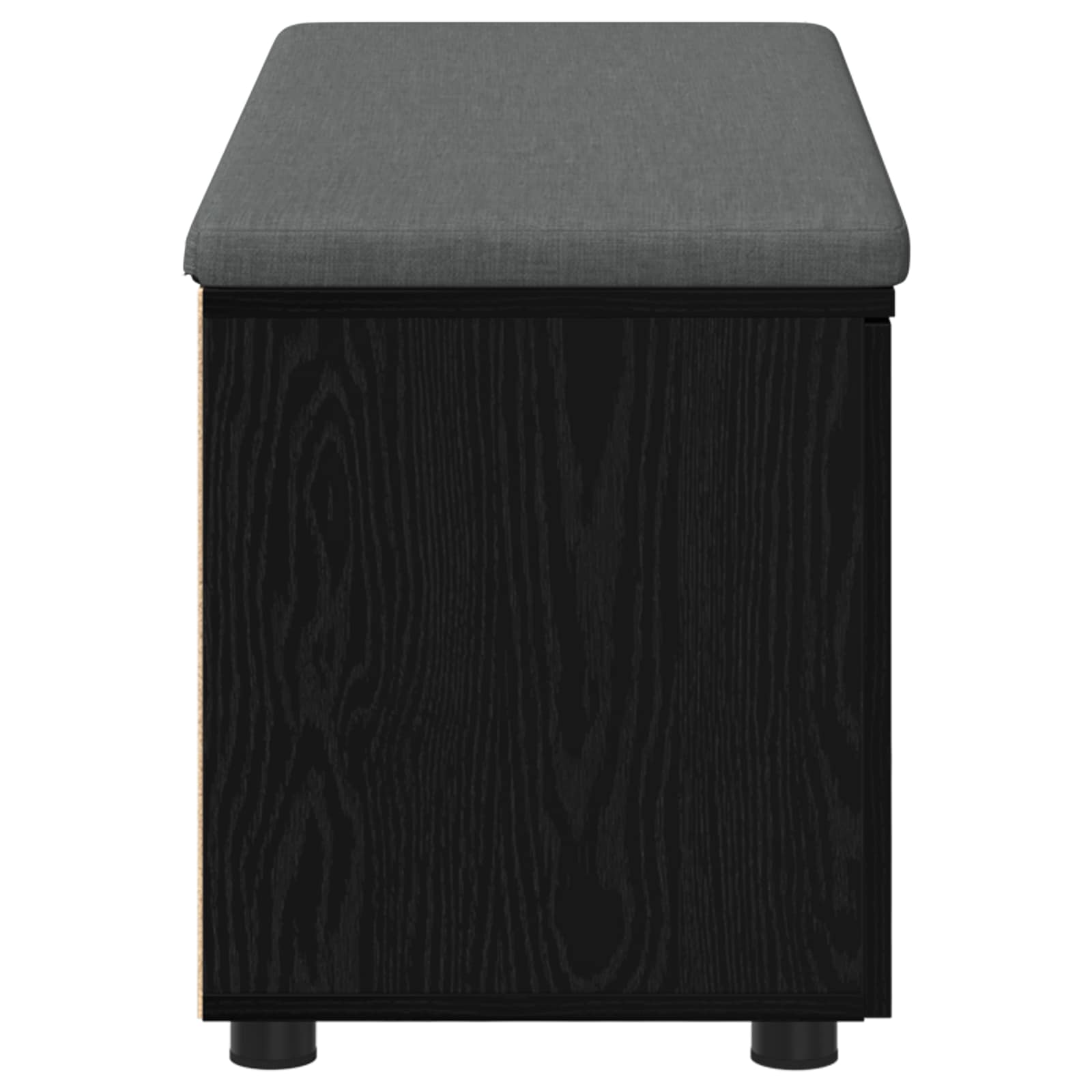 Halbank met kussen met plank Zwarte Eik 100 x 38 x 46 cm is nu te koop bij PeponiXL, paradijselijk wonen!
