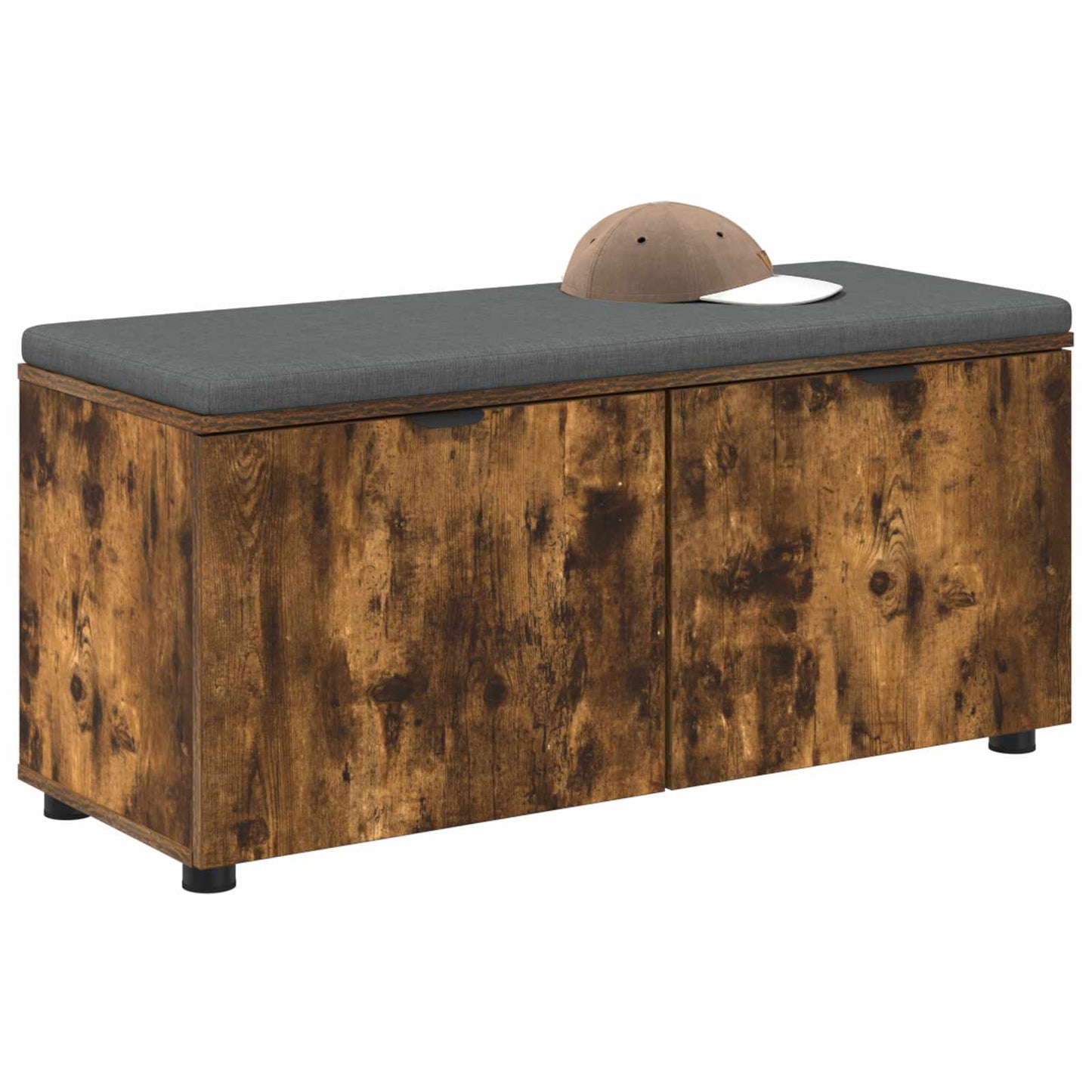 Halbank met kussen met plank Gerookte Eik 100 x 38 x 46 cm is nu te koop bij PeponiXL, paradijselijk wonen!