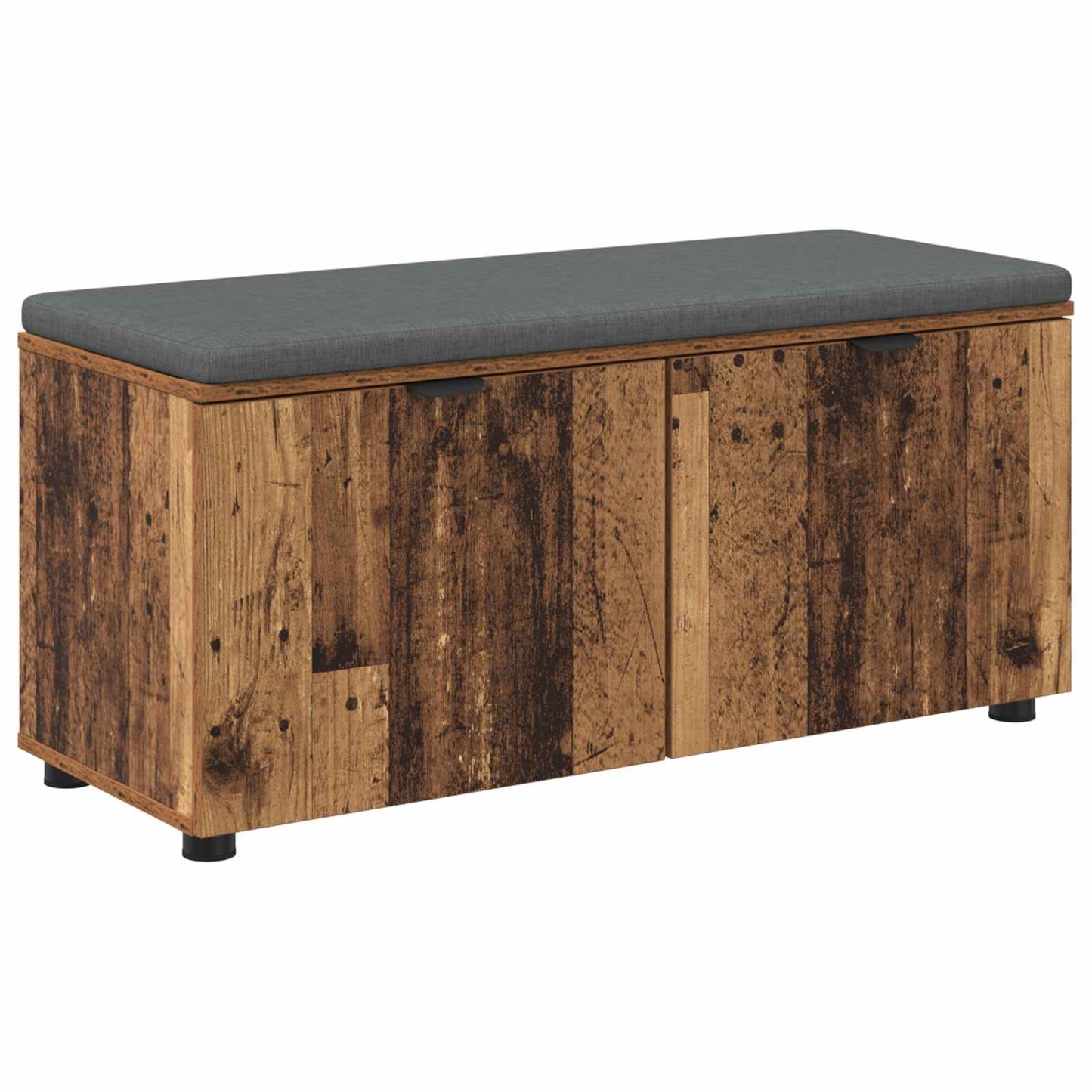 Halbank met kussen met plank Oudhout 100 x 38 x 46 cm is nu te koop bij PeponiXL, paradijselijk wonen!