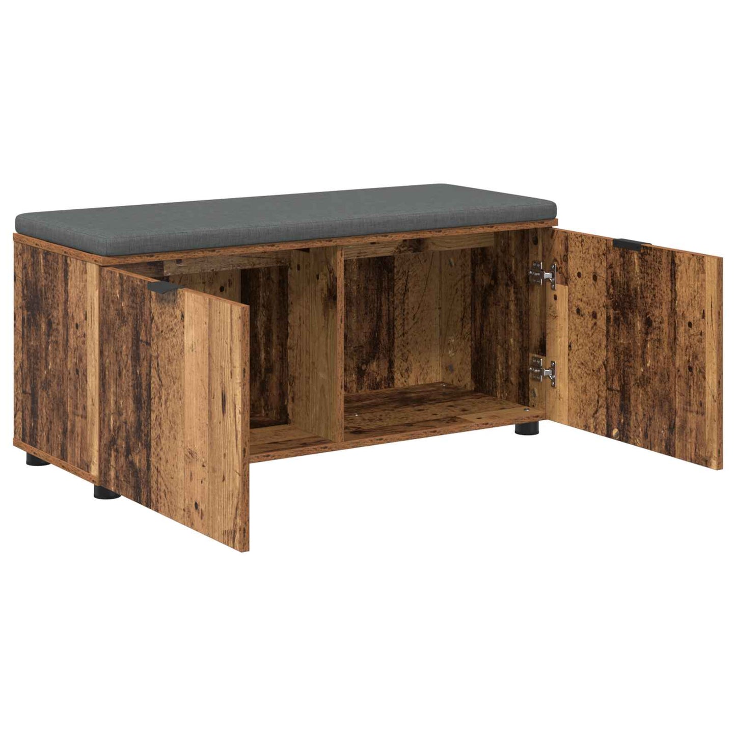 Halbank met kussen met plank Oudhout 100 x 38 x 46 cm is nu te koop bij PeponiXL, paradijselijk wonen!