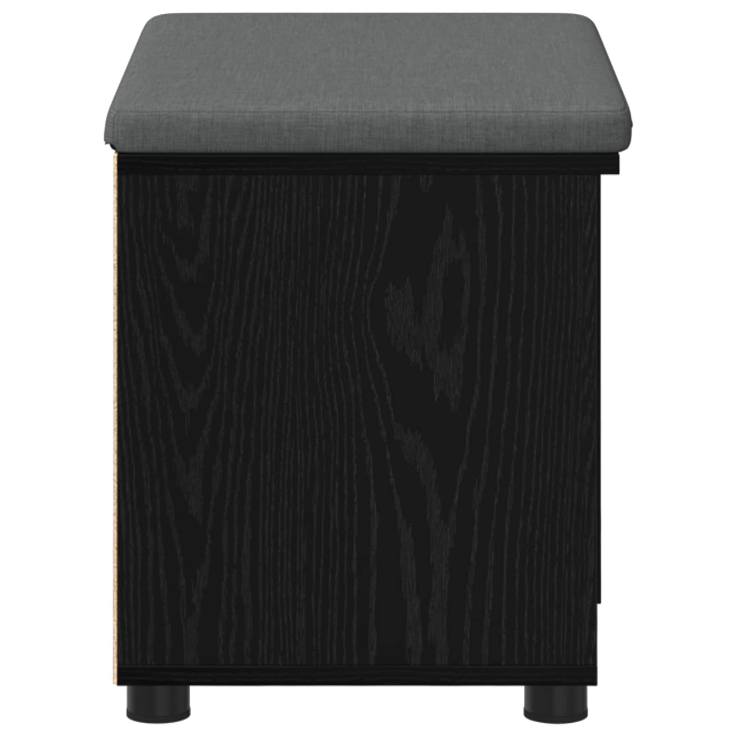 Halbank met kussen met plank Zwarte Eik 60 x 38 x 46 cm is nu te koop bij PeponiXL, paradijselijk wonen!