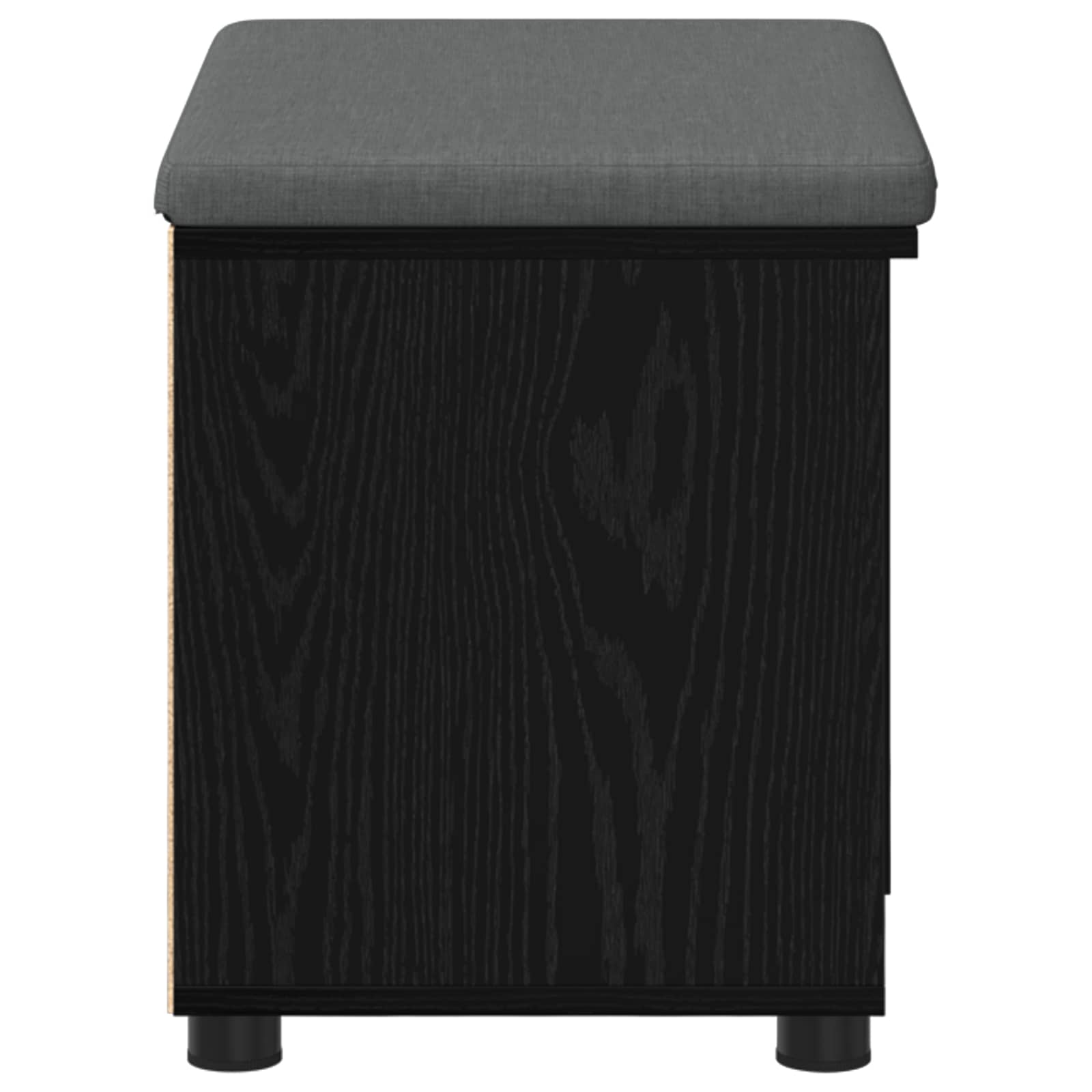 Halbank met kussen met plank Zwarte Eik 60 x 38 x 46 cm is nu te koop bij PeponiXL, paradijselijk wonen!