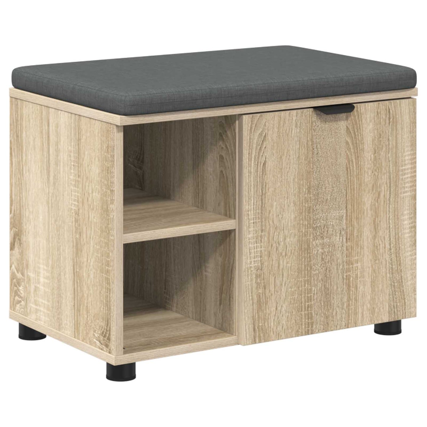 Halbank met kussen met plank Sonoma Eiken 60 x 38 x 46 cm is nu te koop bij PeponiXL, paradijselijk wonen!