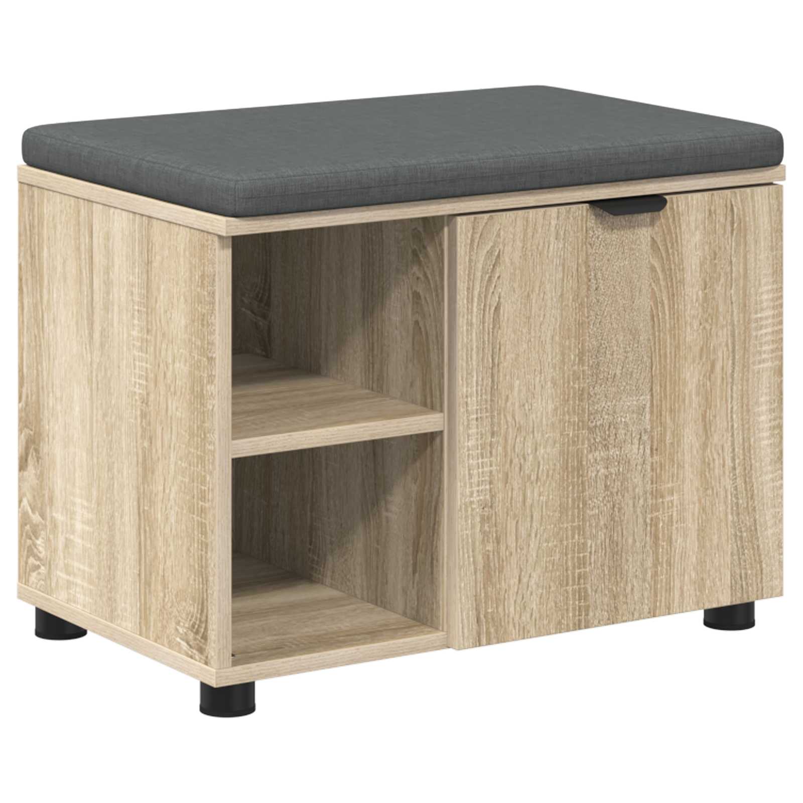 Halbank met kussen met plank Sonoma Eiken 60 x 38 x 46 cm is nu te koop bij PeponiXL, paradijselijk wonen!