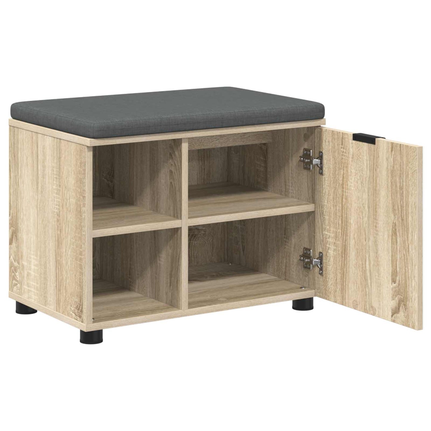 Halbank met kussen met plank Sonoma Eiken 60 x 38 x 46 cm is nu te koop bij PeponiXL, paradijselijk wonen!