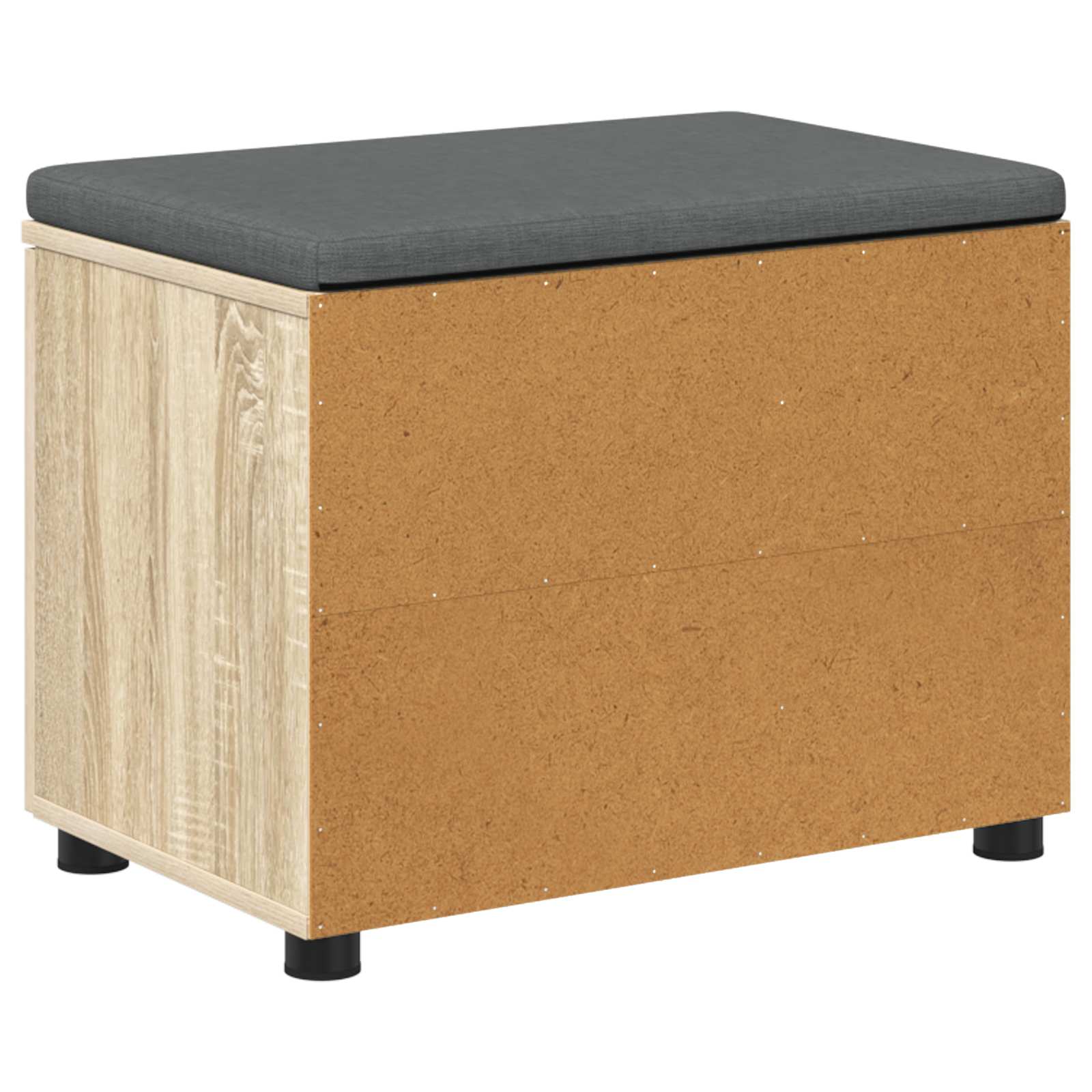 Halbank met kussen met plank Sonoma Eiken 60 x 38 x 46 cm is nu te koop bij PeponiXL, paradijselijk wonen!