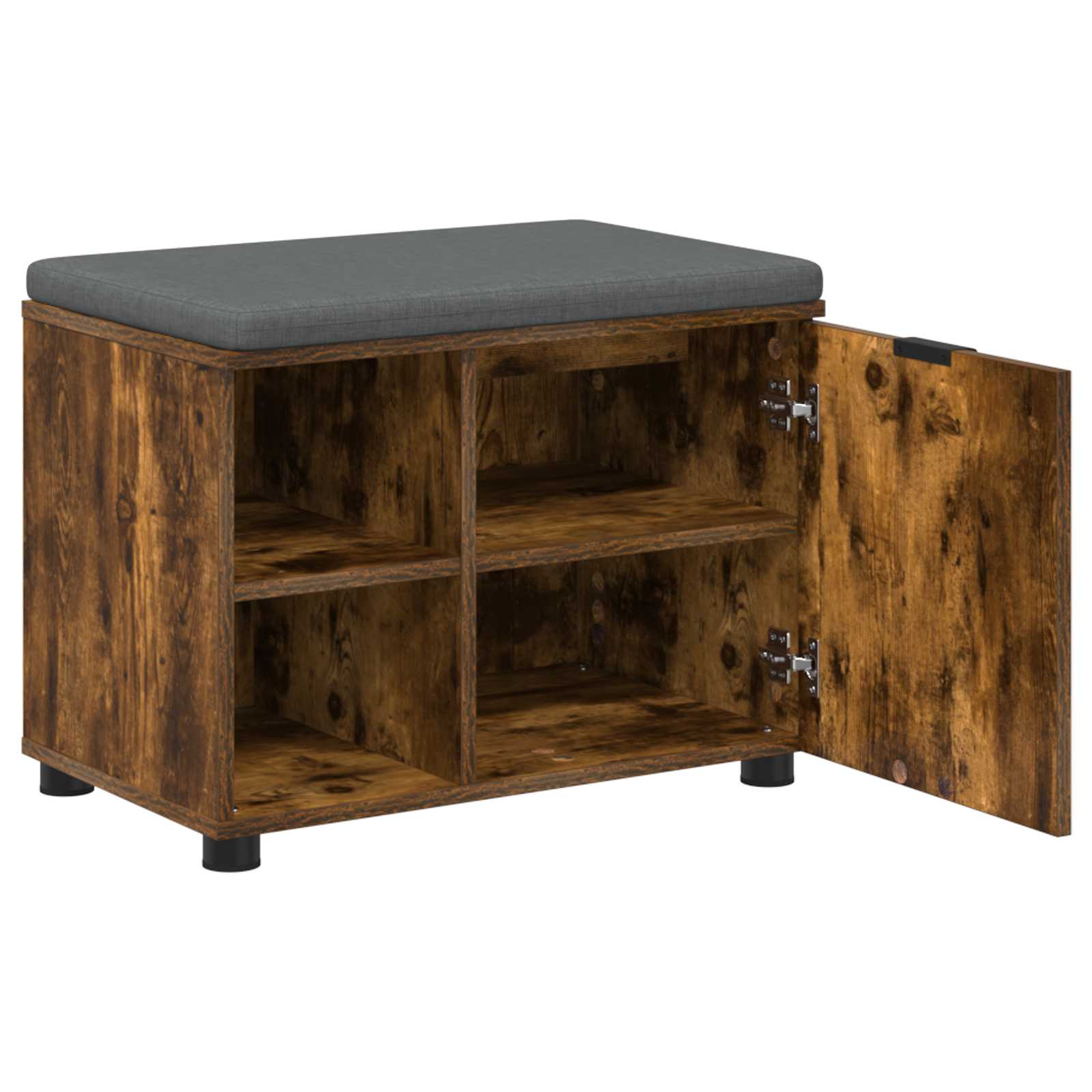 Halbank met kussen met plank Gerookte Eik 60 x 38 x 46 cm is nu te koop bij PeponiXL, paradijselijk wonen!