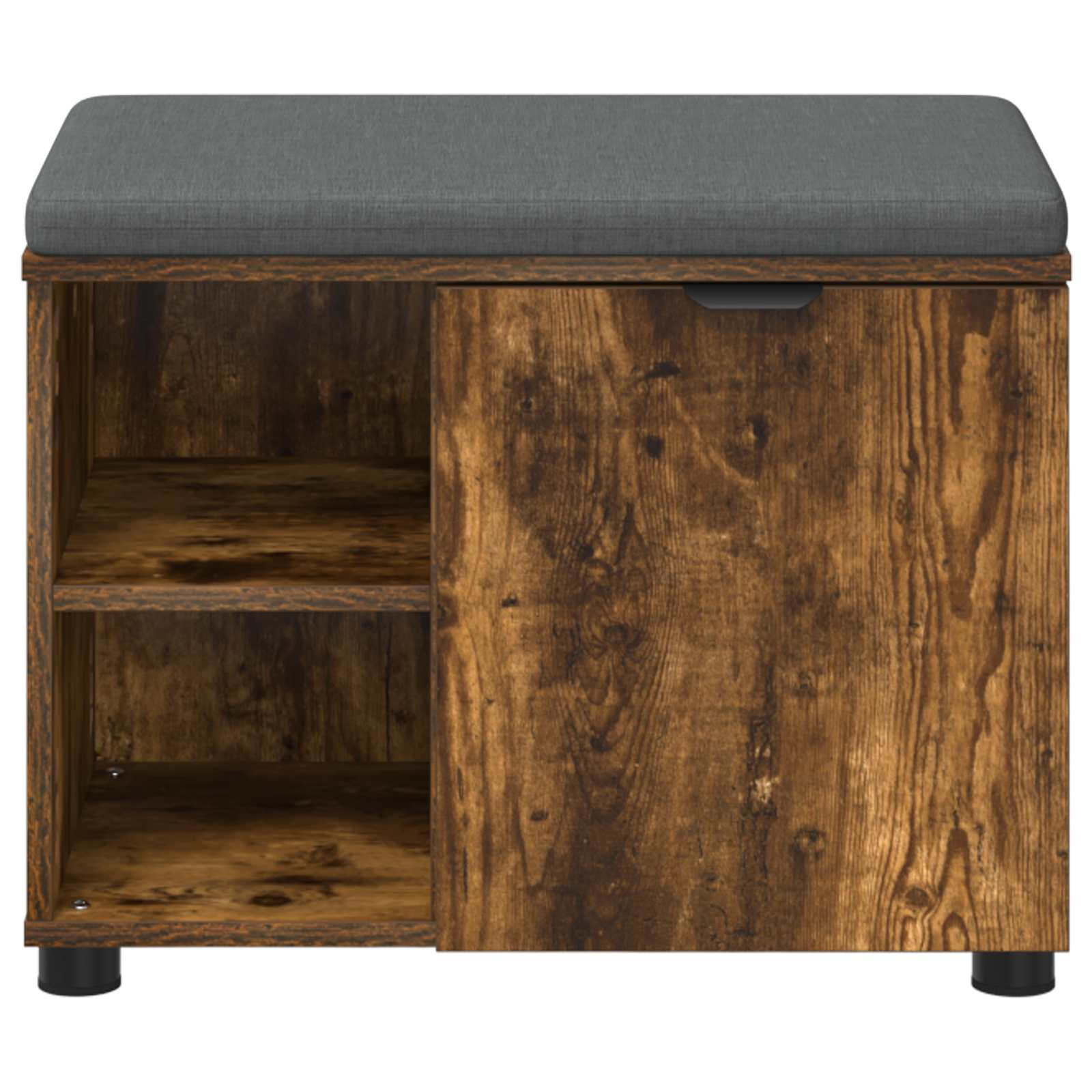 Halbank met kussen met plank Gerookte Eik 60 x 38 x 46 cm is nu te koop bij PeponiXL, paradijselijk wonen!