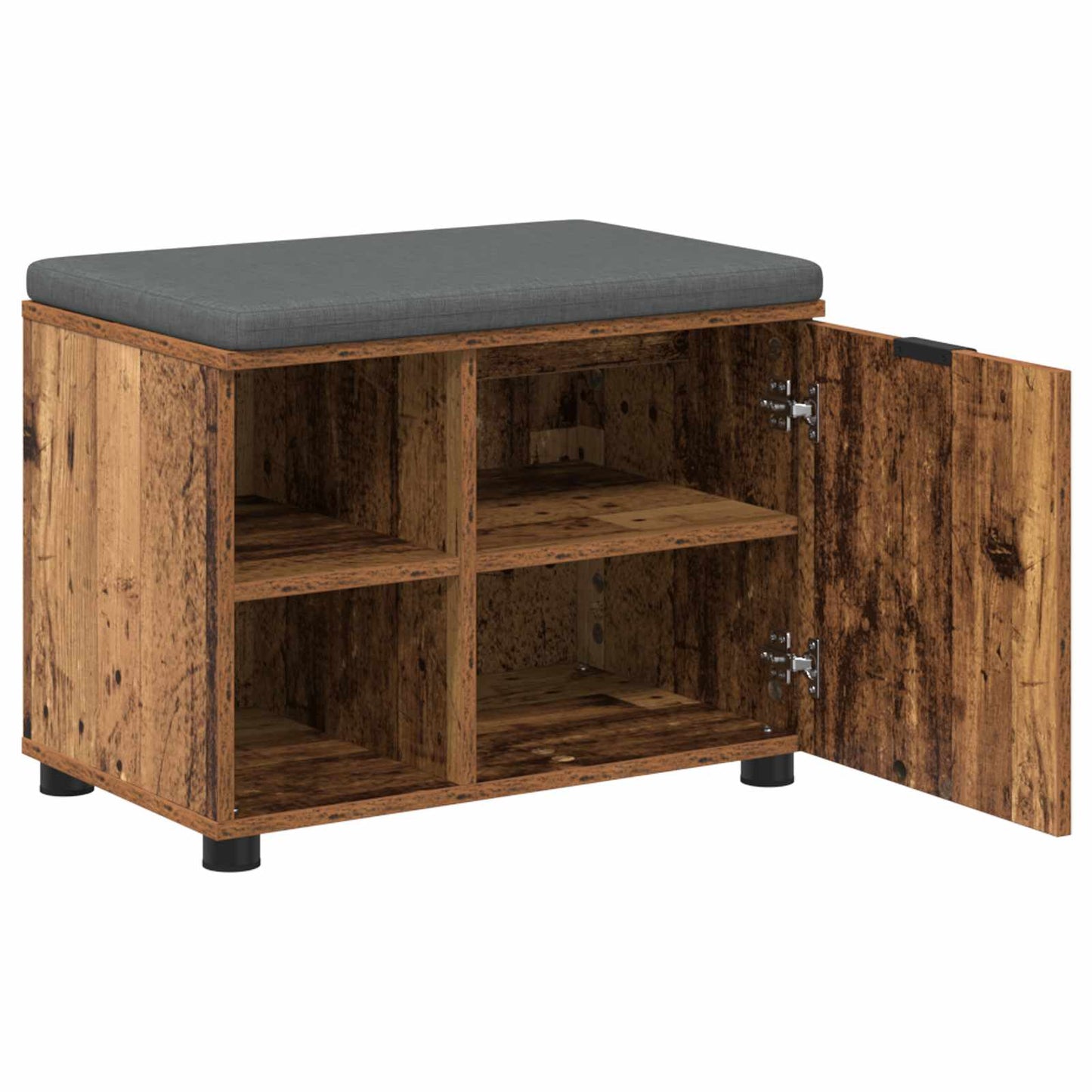 Halbank Oudhout 60 x 38 x 46 cm Geïndustrialiseerd hout en stof is nu te koop bij PeponiXL, paradijselijk wonen!