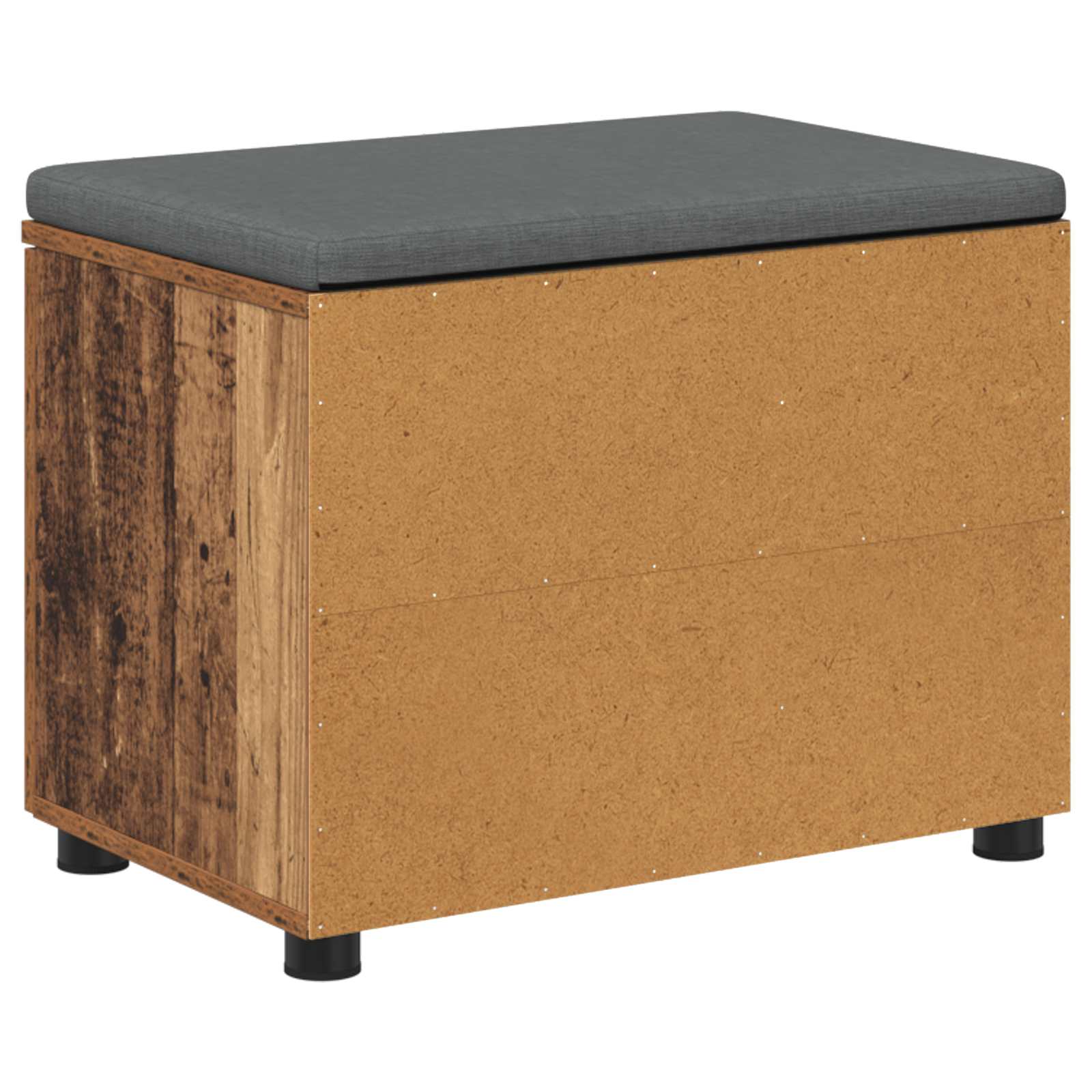 Halbank Oudhout 60 x 38 x 46 cm Geïndustrialiseerd hout en stof is nu te koop bij PeponiXL, paradijselijk wonen!