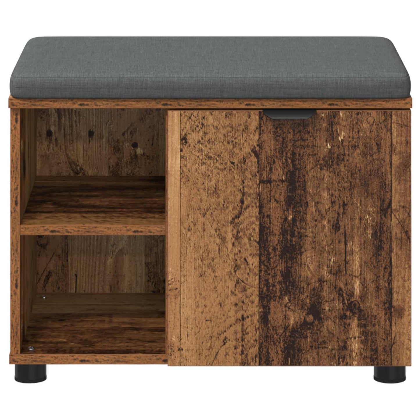 Halbank Oudhout 60 x 38 x 46 cm Geïndustrialiseerd hout en stof is nu te koop bij PeponiXL, paradijselijk wonen!