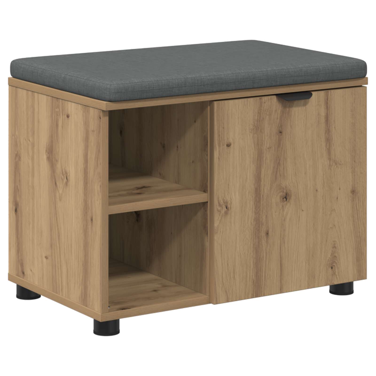 Halbank met kussen met plank Artisan Eik 60 x 38 x 46 cm is nu te koop bij PeponiXL, paradijselijk wonen!