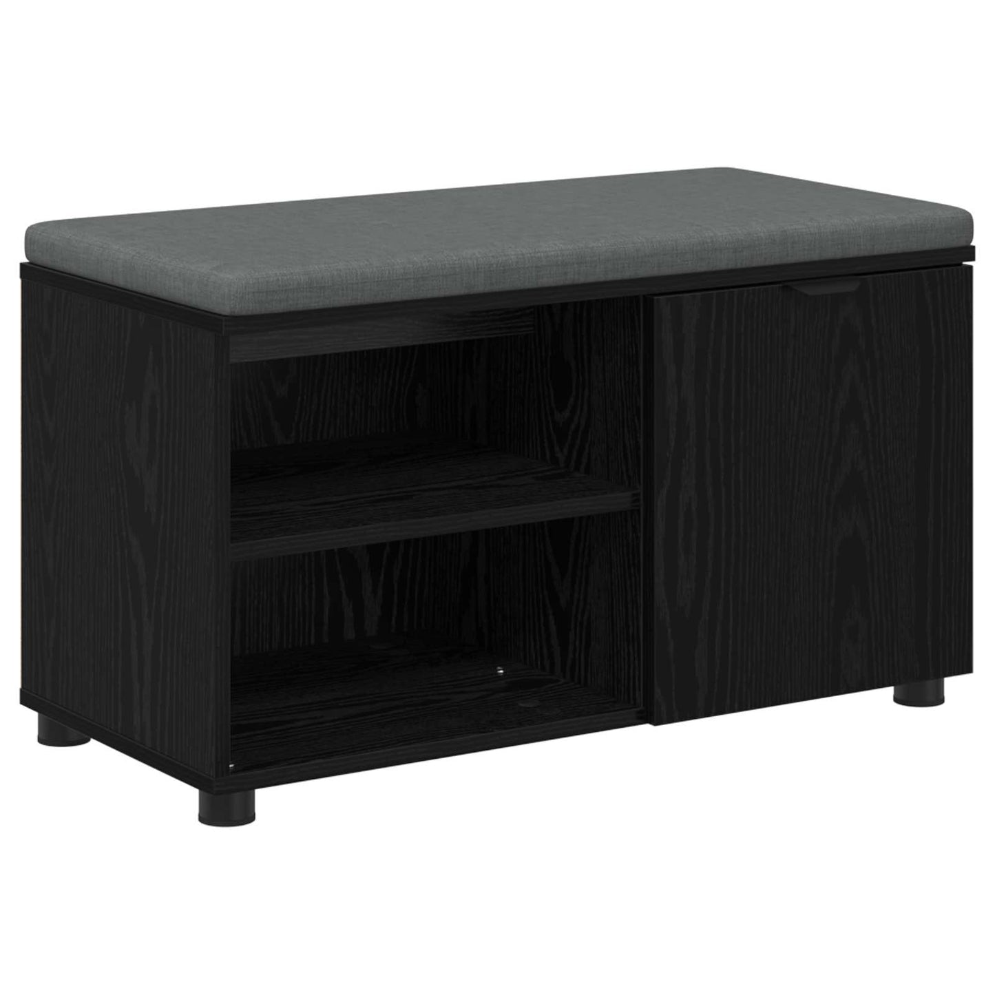 Halbank met kussen met plank Zwarte Eik 80 x 38 x 46 cm is nu te koop bij PeponiXL, paradijselijk wonen!