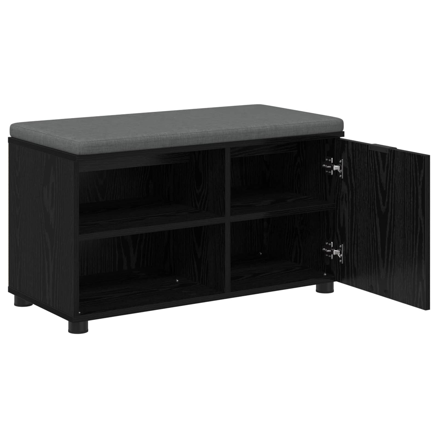 Halbank met kussen met plank Zwarte Eik 80 x 38 x 46 cm is nu te koop bij PeponiXL, paradijselijk wonen!