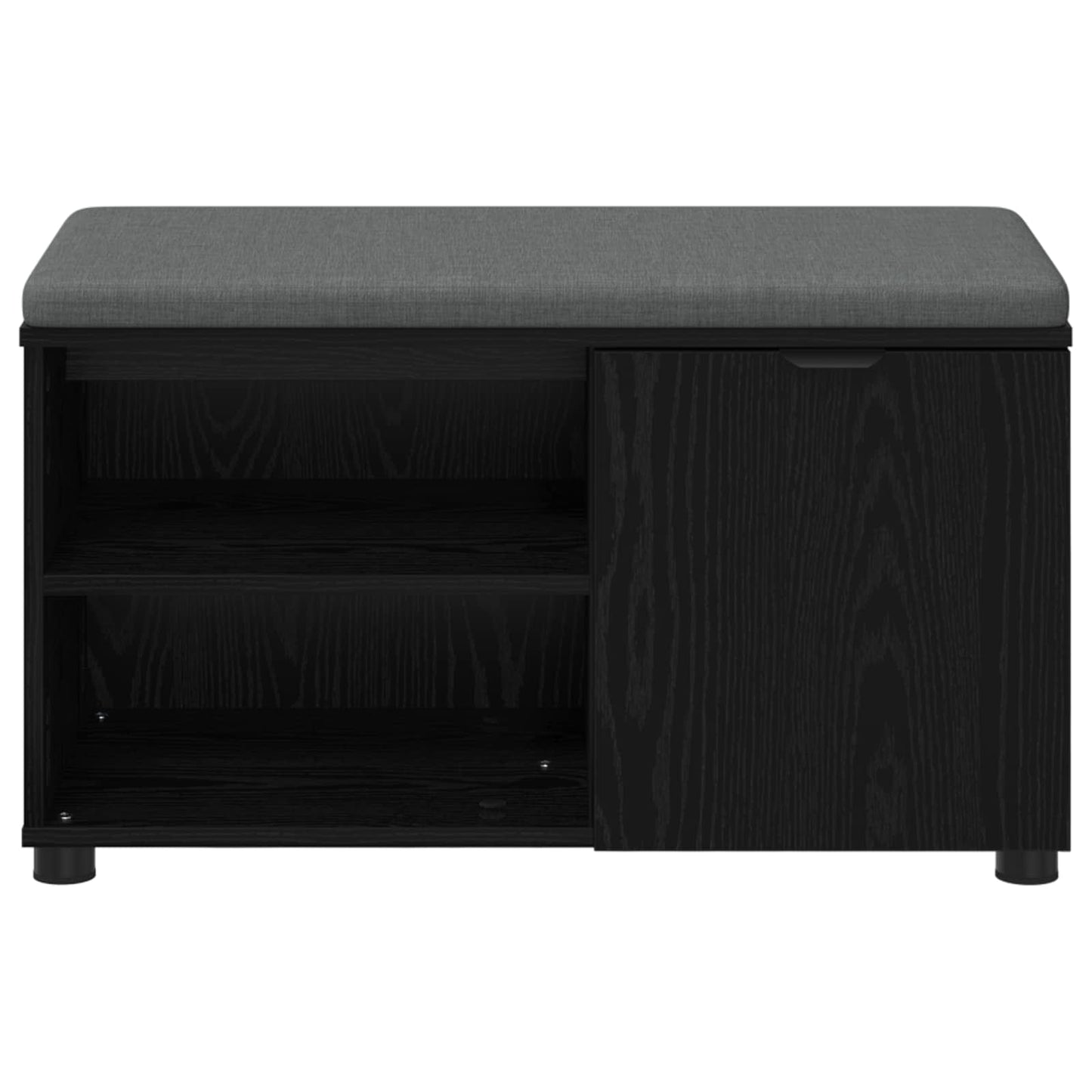 Halbank met kussen met plank Zwarte Eik 80 x 38 x 46 cm is nu te koop bij PeponiXL, paradijselijk wonen!
