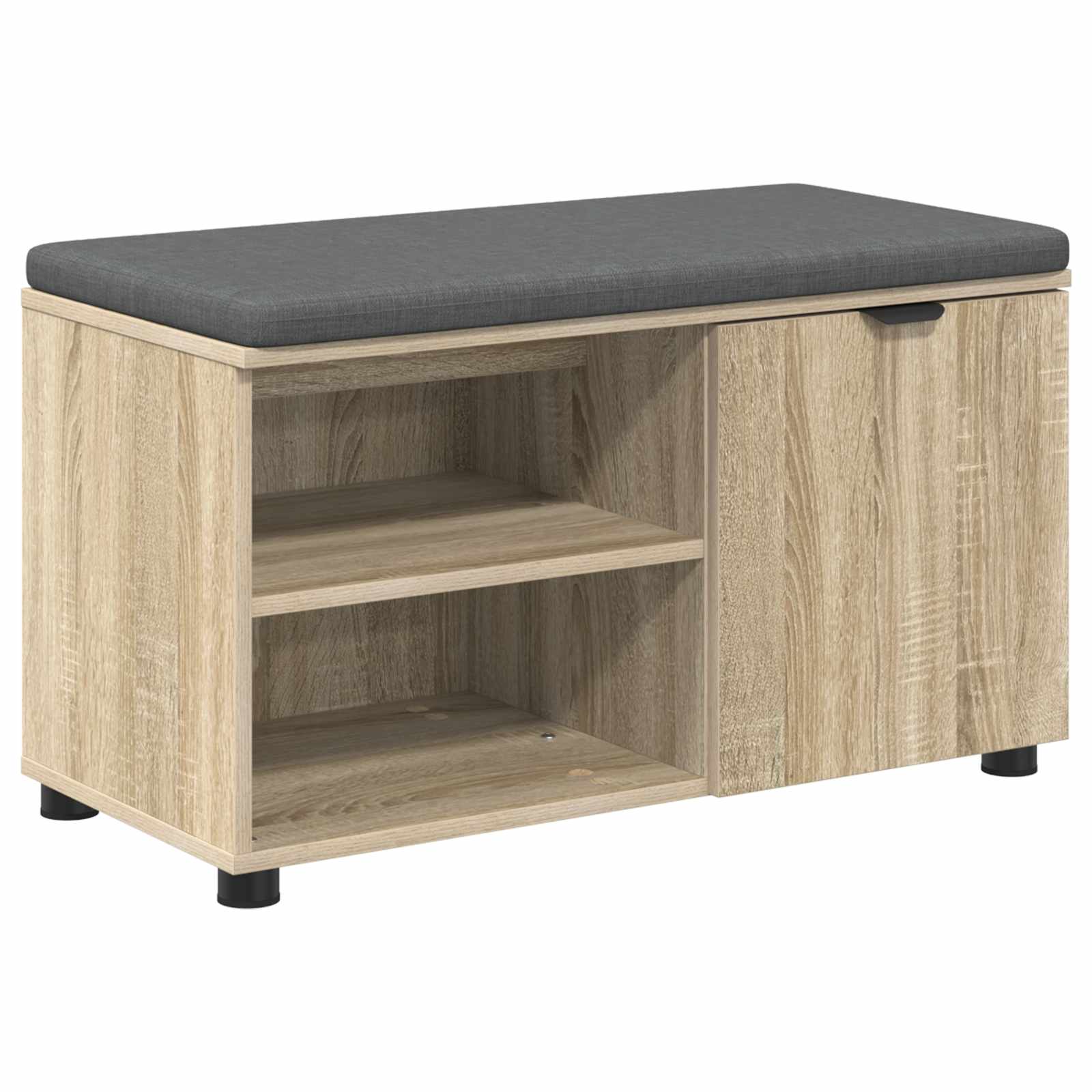 Halbank met kussen met plank Sonoma Eiken 80 x 38 x 46 cm is nu te koop bij PeponiXL, paradijselijk wonen!