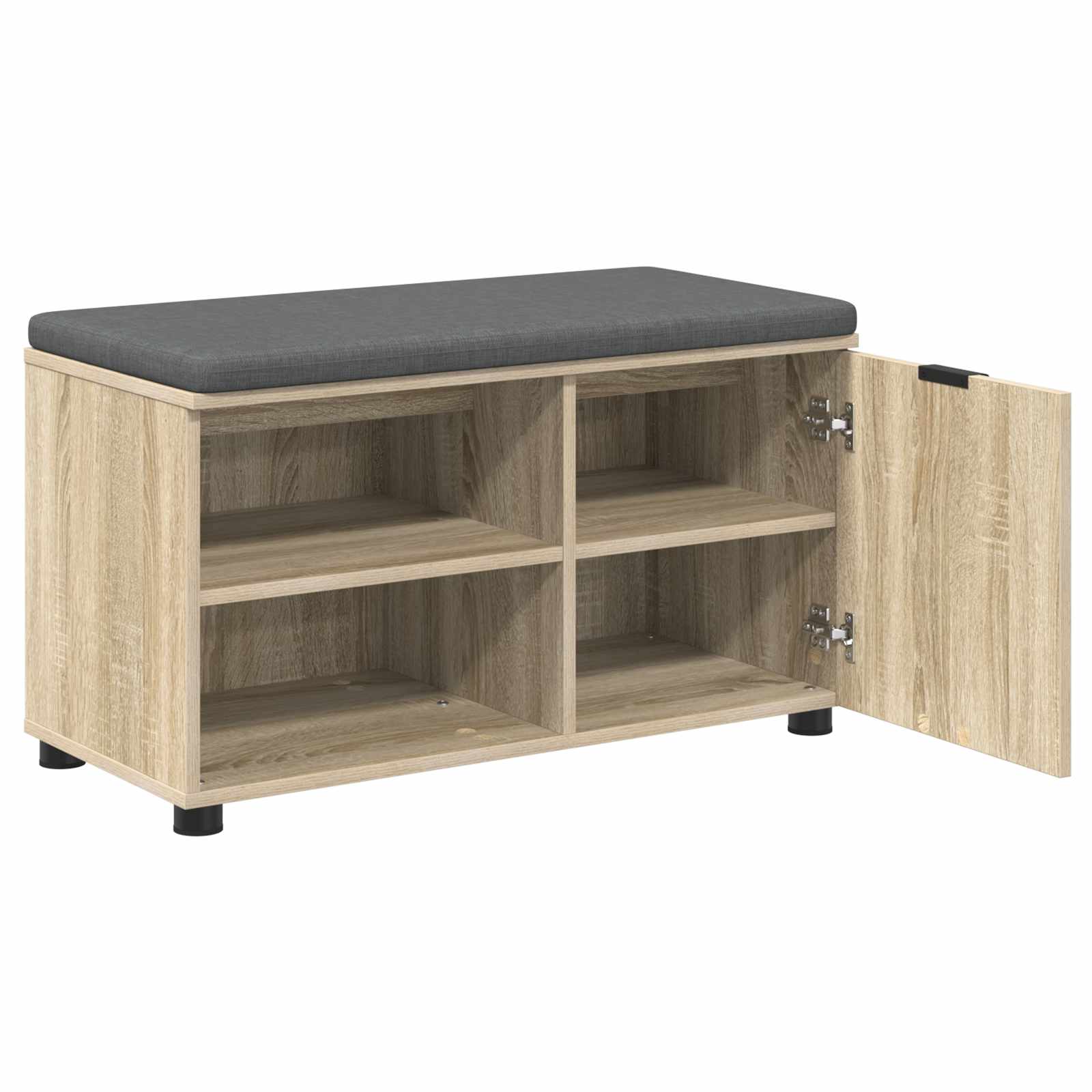 Halbank met kussen met plank Sonoma Eiken 80 x 38 x 46 cm is nu te koop bij PeponiXL, paradijselijk wonen!
