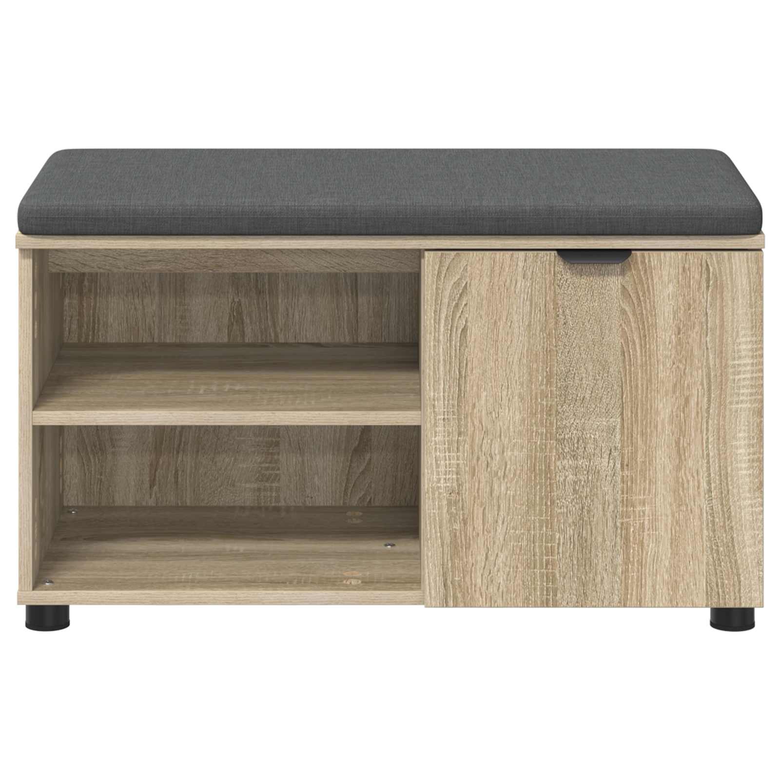 Halbank met kussen met plank Sonoma Eiken 80 x 38 x 46 cm is nu te koop bij PeponiXL, paradijselijk wonen!