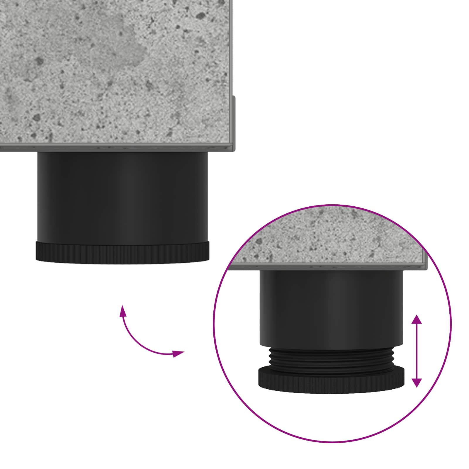 Halbank met kussen Effen Beton Grijs 80 x 38 x 46 cm is nu te koop bij PeponiXL, paradijselijk wonen!