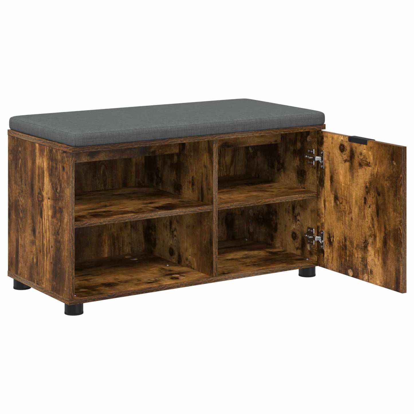 Halbank met kussen met plank Gerookte Eik 80 x 38 x 46 cm is nu te koop bij PeponiXL, paradijselijk wonen!