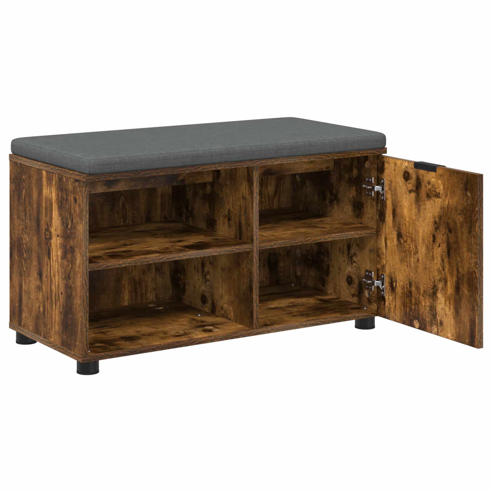 Halbank met kussen met plank Gerookte Eik 80 x 38 x 46 cm is nu te koop bij PeponiXL, paradijselijk wonen!