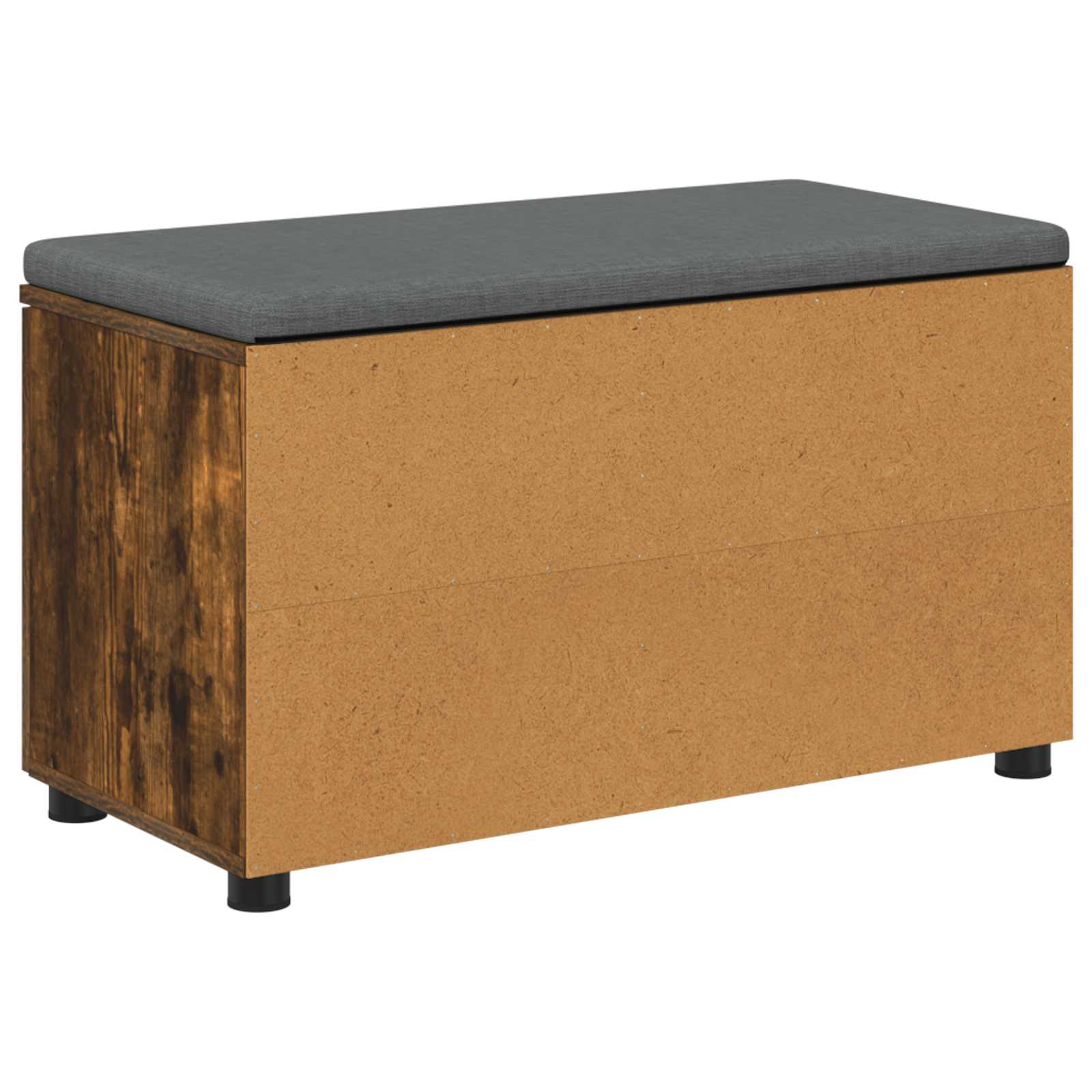 Halbank met kussen met plank Gerookte Eik 80 x 38 x 46 cm is nu te koop bij PeponiXL, paradijselijk wonen!