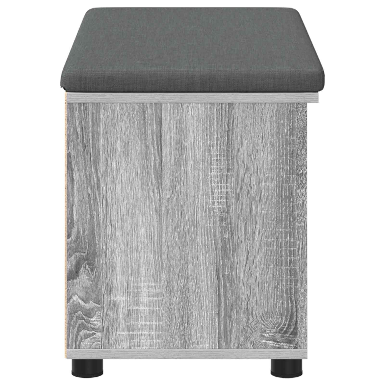 Halbank met kussen met plank Grijze Sonoma 80 x 38 x 46 cm is nu te koop bij PeponiXL, paradijselijk wonen!