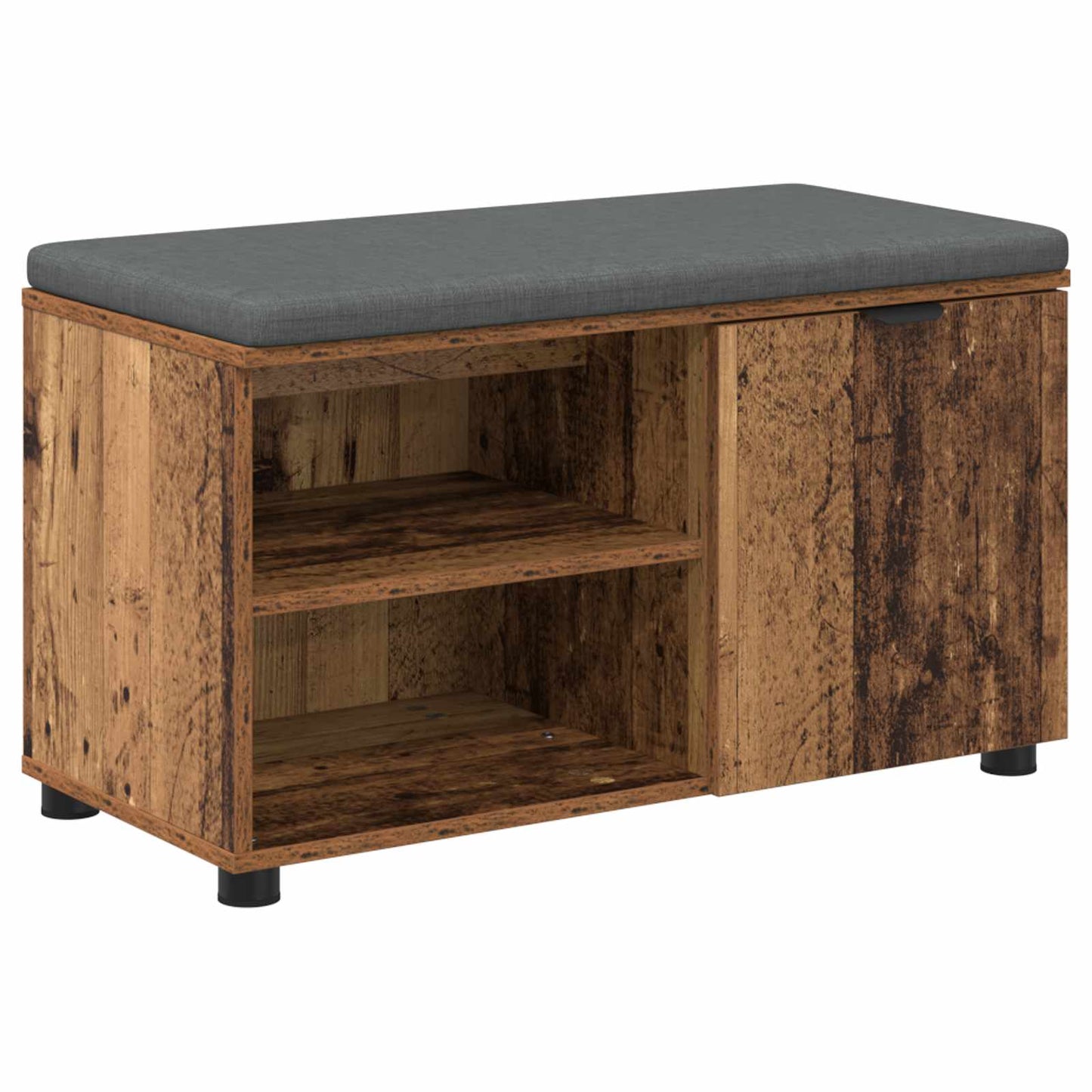 Halbank Oudhout 80 x 38 x 46 cm Geïndustrialiseerd hout en stof is nu te koop bij PeponiXL, paradijselijk wonen!