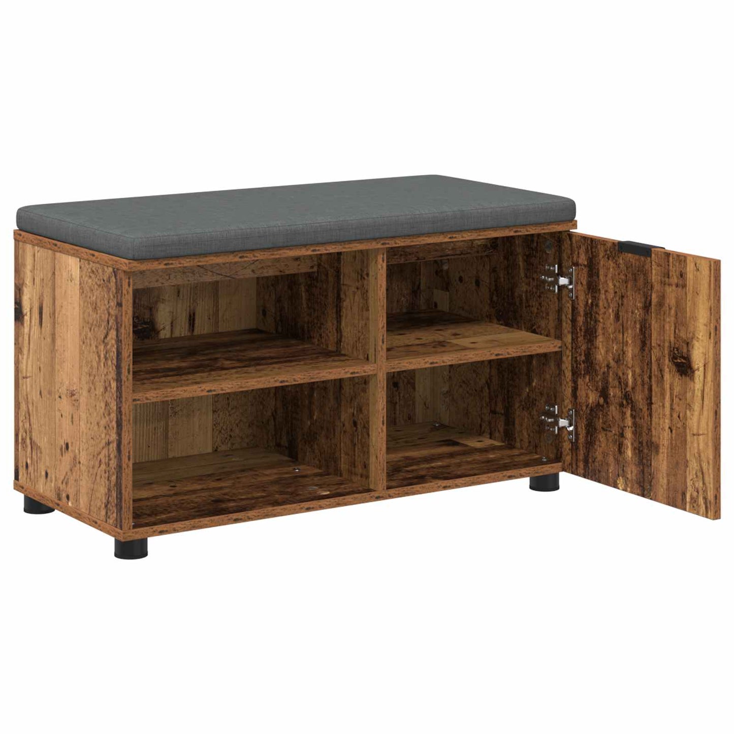 Halbank Oudhout 80 x 38 x 46 cm Geïndustrialiseerd hout en stof is nu te koop bij PeponiXL, paradijselijk wonen!