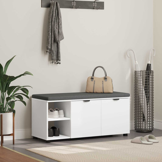 Halbank met kussen Effen Wit 100 x 38 x 46 cm is nu te koop bij PeponiXL, paradijselijk wonen!