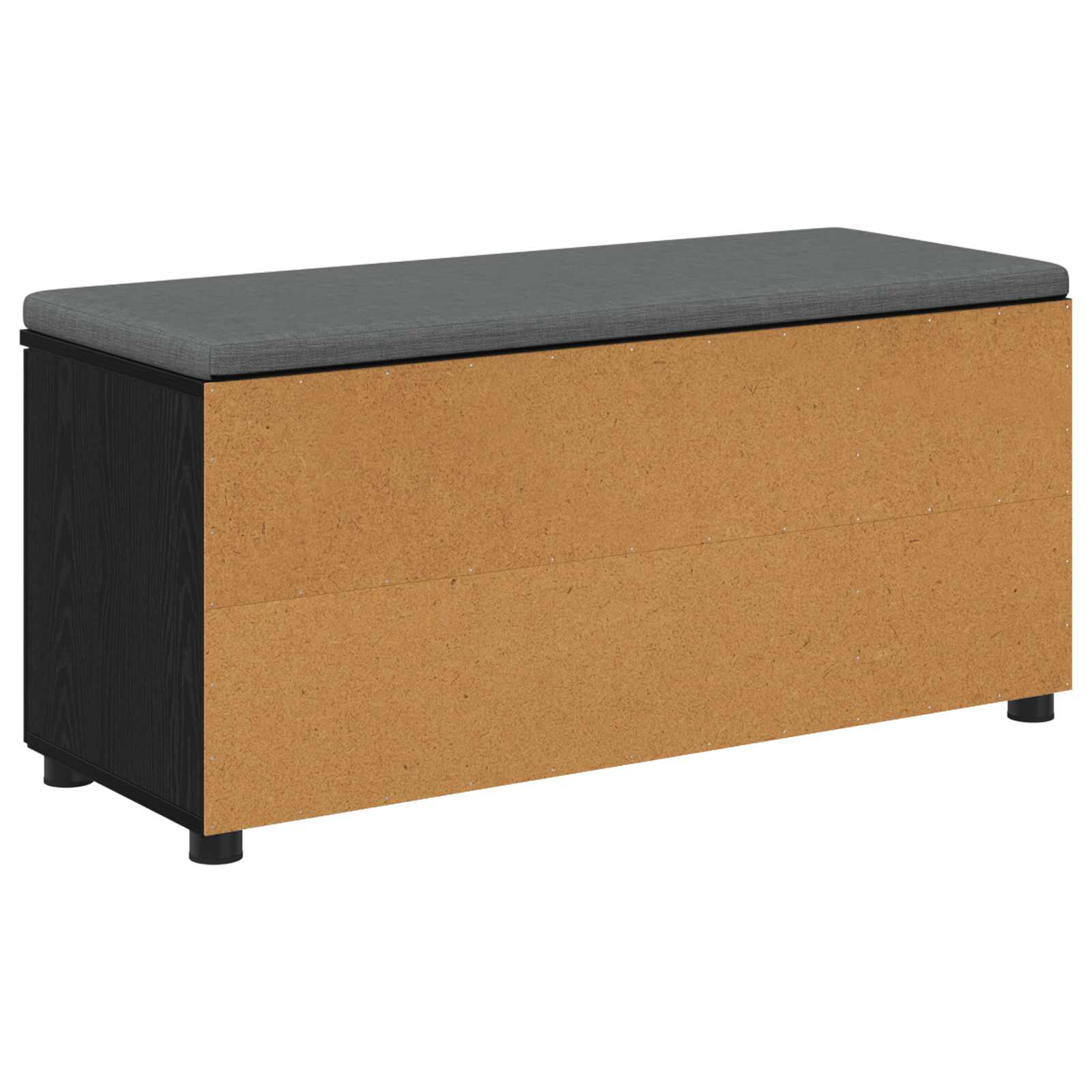 Halbank met kussen met plank Zwarte Eik 100 x 38 x 46 cm is nu te koop bij PeponiXL, paradijselijk wonen!