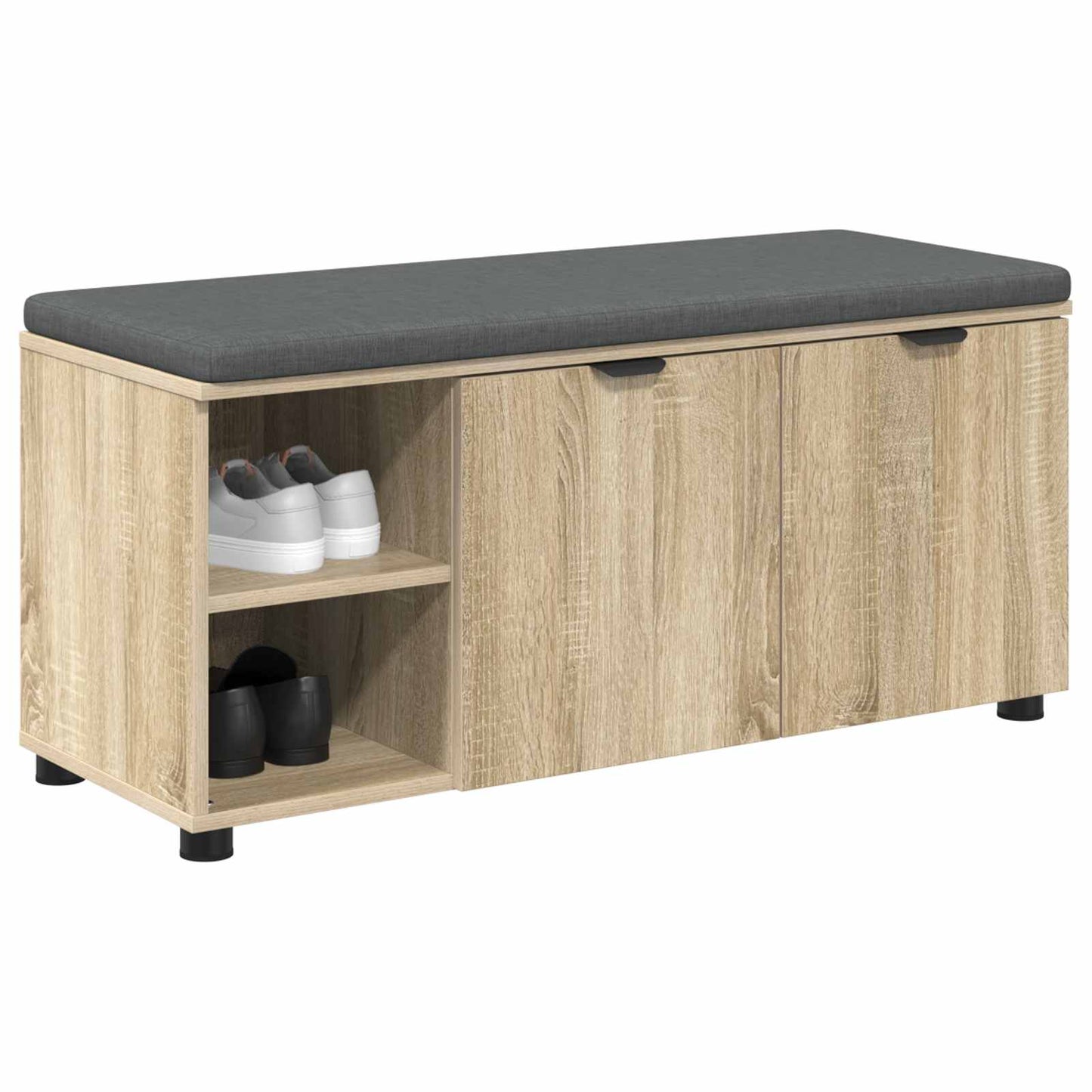 Halbank met kussen met plank Sonoma Eiken 100 x 38 x 46 cm is nu te koop bij PeponiXL, paradijselijk wonen!