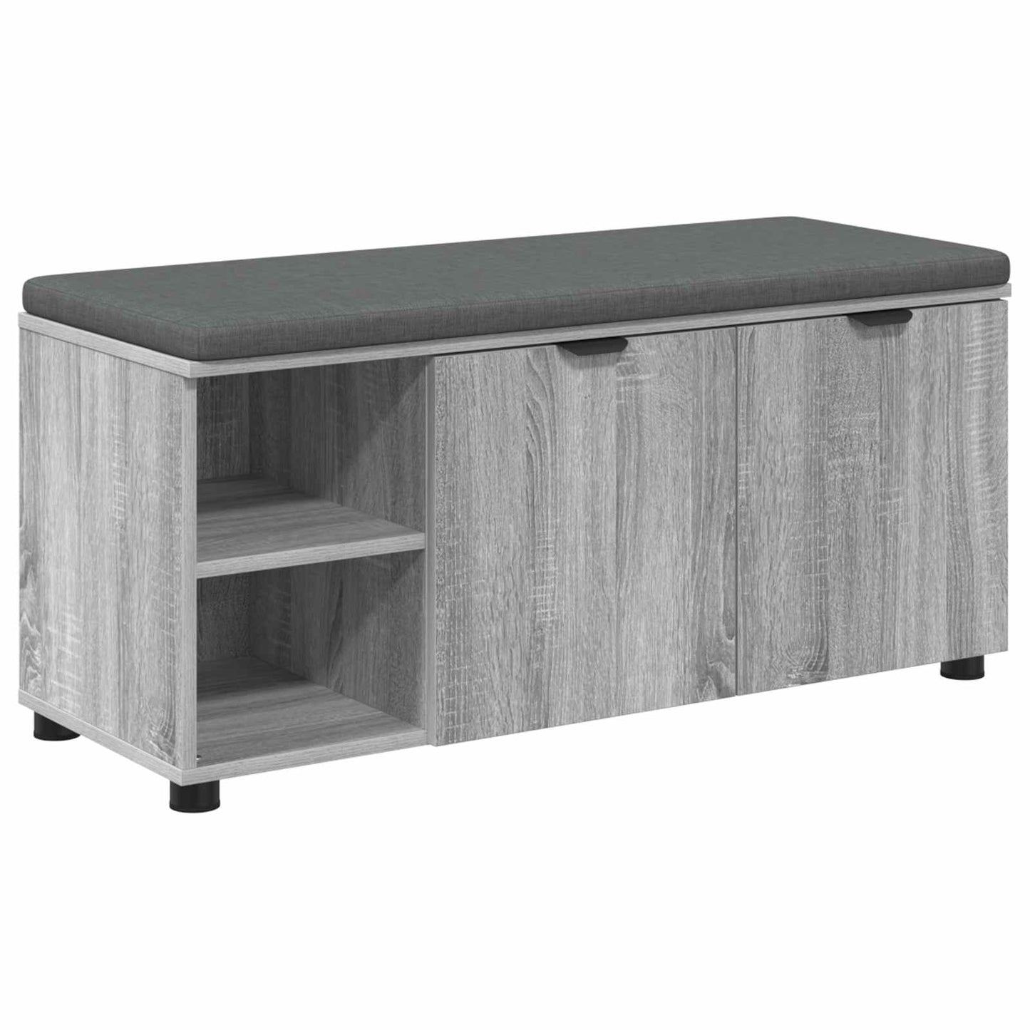 Halbank met kussen met plank Grijze Sonoma 100 x 38 x 46 cm is nu te koop bij PeponiXL, paradijselijk wonen!