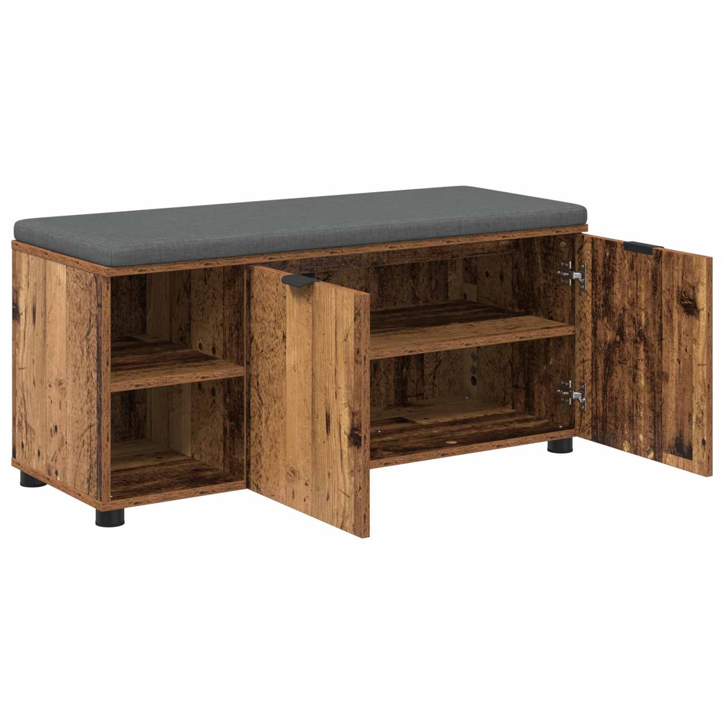 Halbank met kussen met plank Oudhout 100 x 38 x 46 cm is nu te koop bij PeponiXL, paradijselijk wonen!