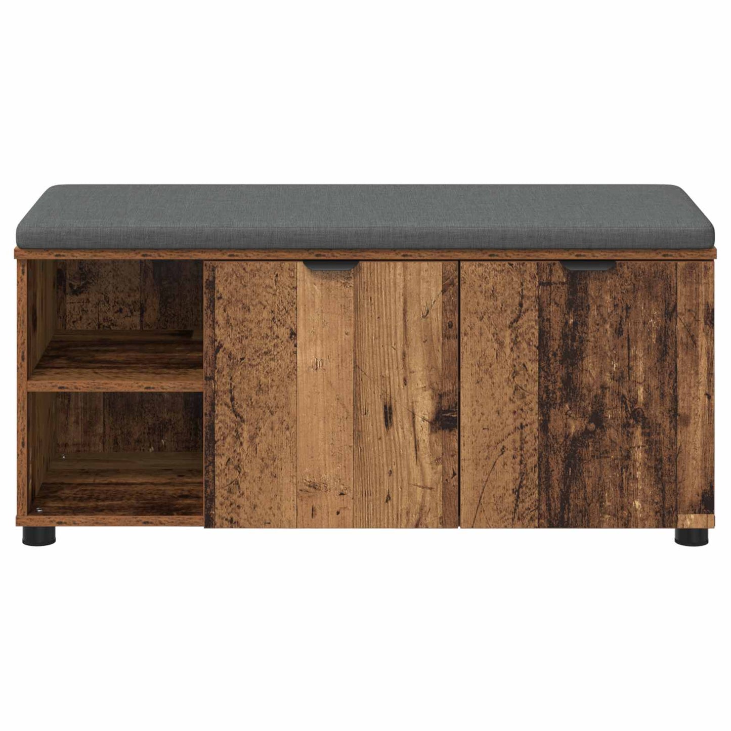 Halbank met kussen met plank Oudhout 100 x 38 x 46 cm is nu te koop bij PeponiXL, paradijselijk wonen!