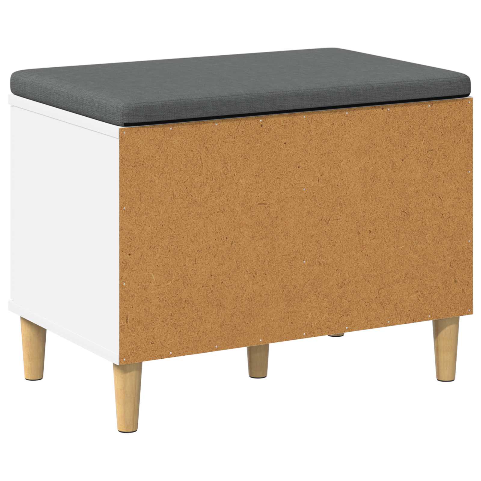 Halbank Wit 60 x 38 x 46 cm Bewerkt hout en stof is nu te koop bij PeponiXL, paradijselijk wonen!