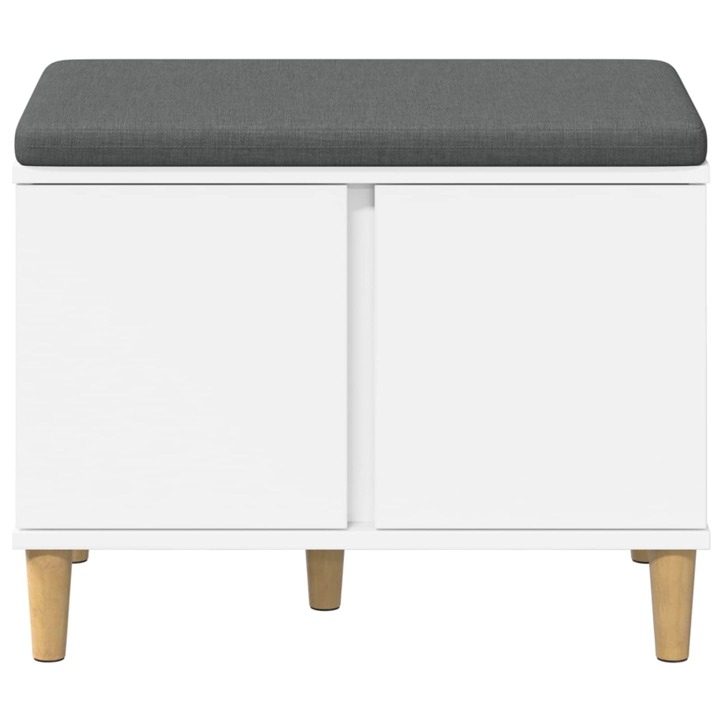 Halbank Wit 60 x 38 x 46 cm Bewerkt hout en stof is nu te koop bij PeponiXL, paradijselijk wonen!