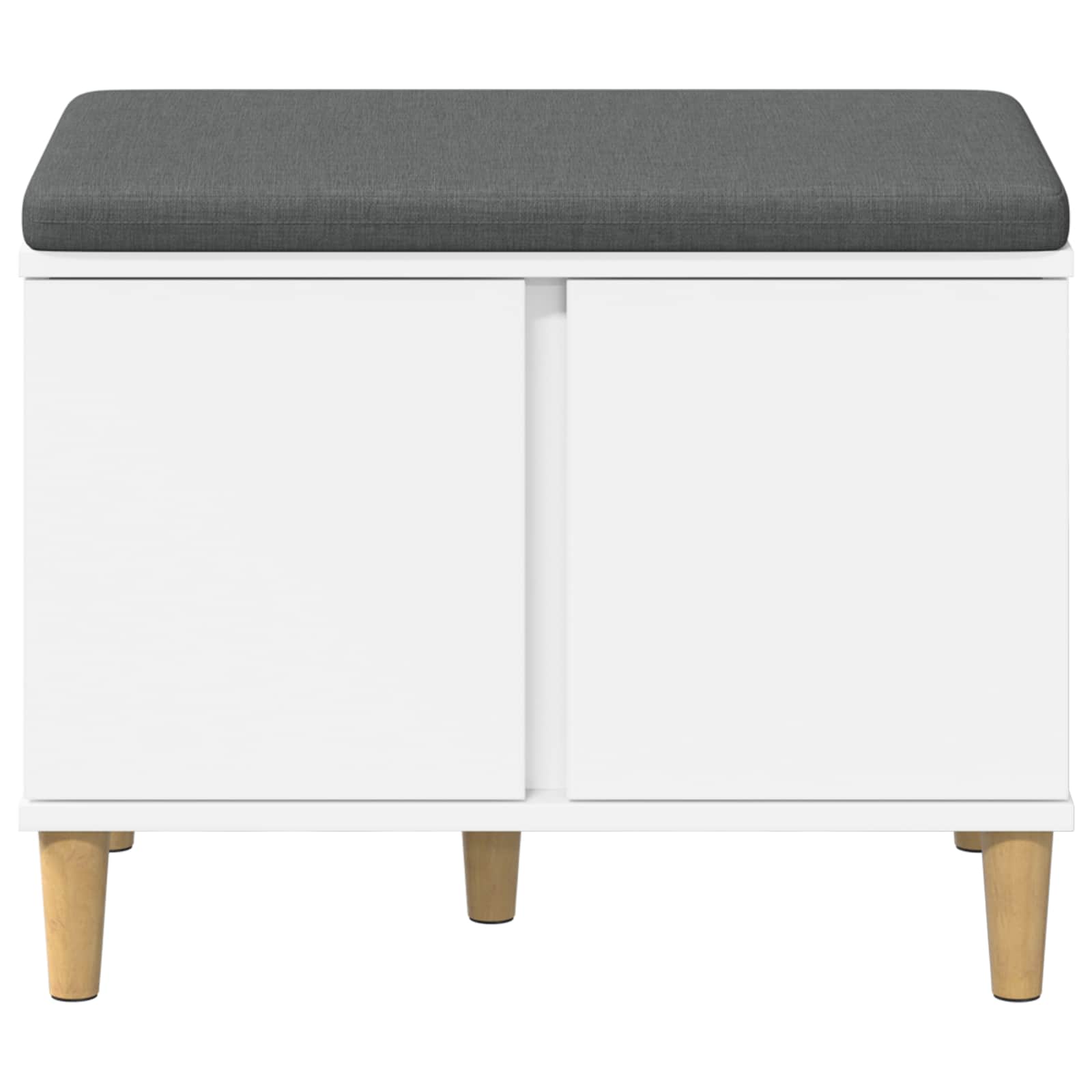 Halbank Wit 60 x 38 x 46 cm Bewerkt hout en stof is nu te koop bij PeponiXL, paradijselijk wonen!