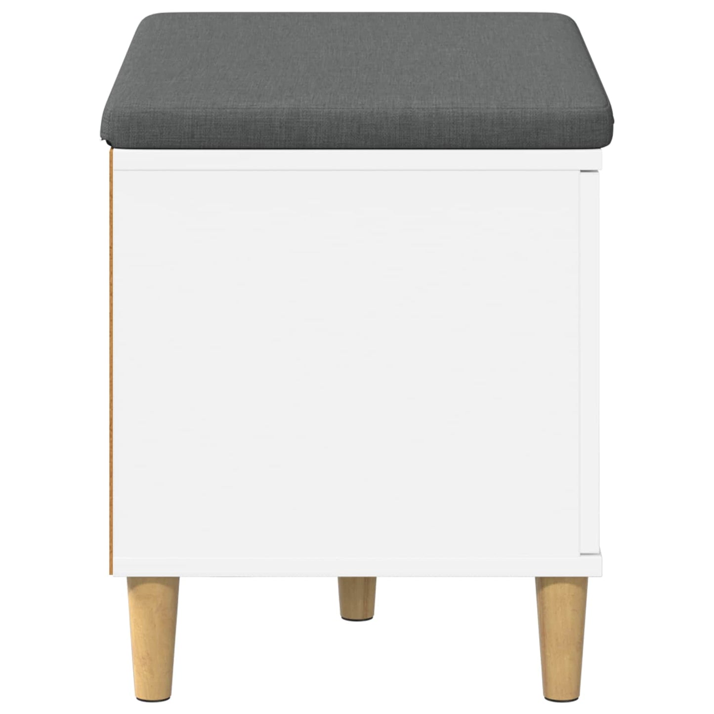 Halbank Wit 60 x 38 x 46 cm Bewerkt hout en stof is nu te koop bij PeponiXL, paradijselijk wonen!