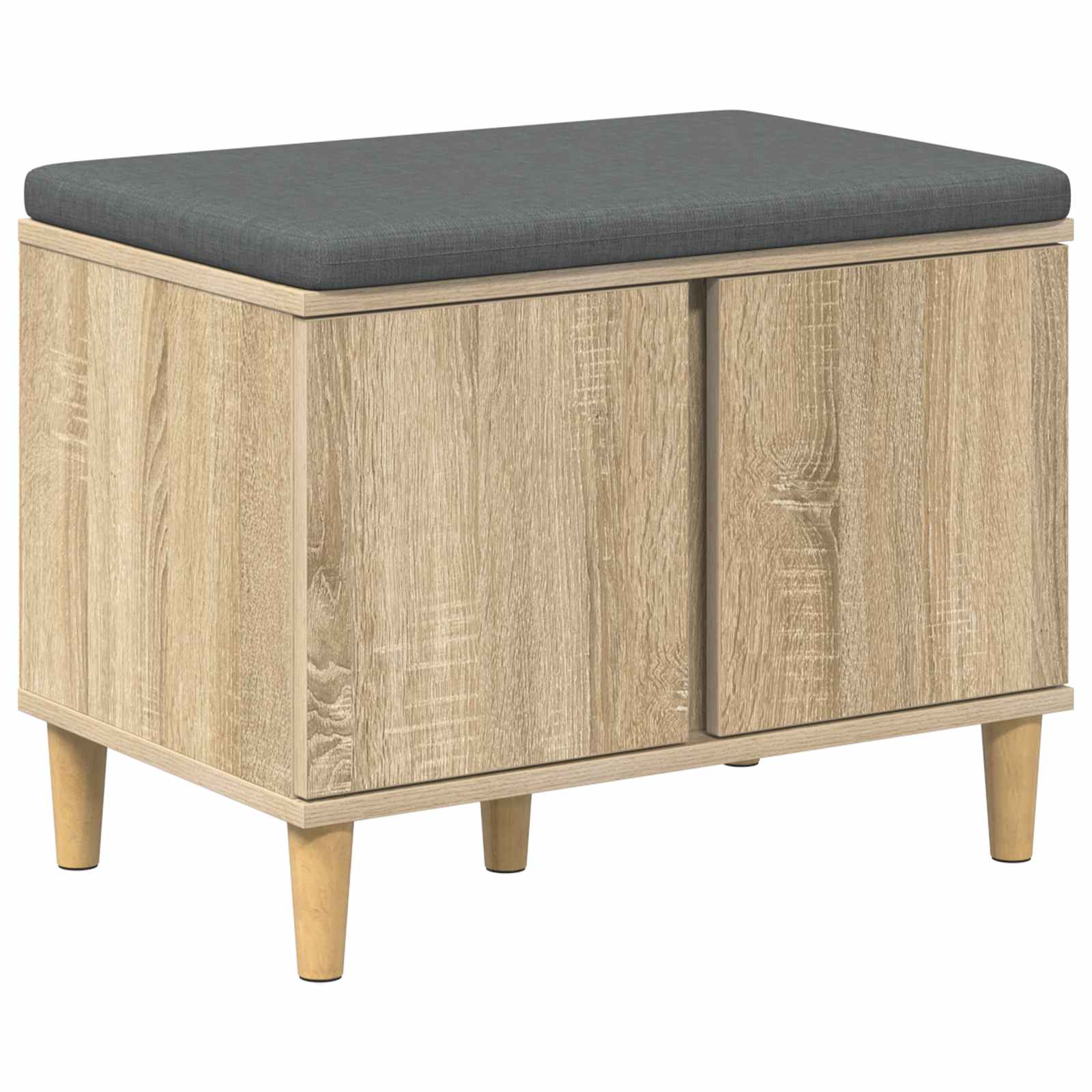 Halbank met kussen met opslag Sonoma Eiken 60 x 38 x 46 cm is nu te koop bij PeponiXL, paradijselijk wonen!