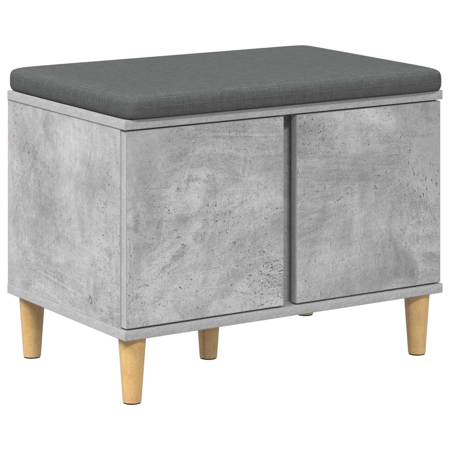 Halbank met kussen met opslag Beton Grijs 60 x 38 x 46 cm is nu te koop bij PeponiXL, paradijselijk wonen!