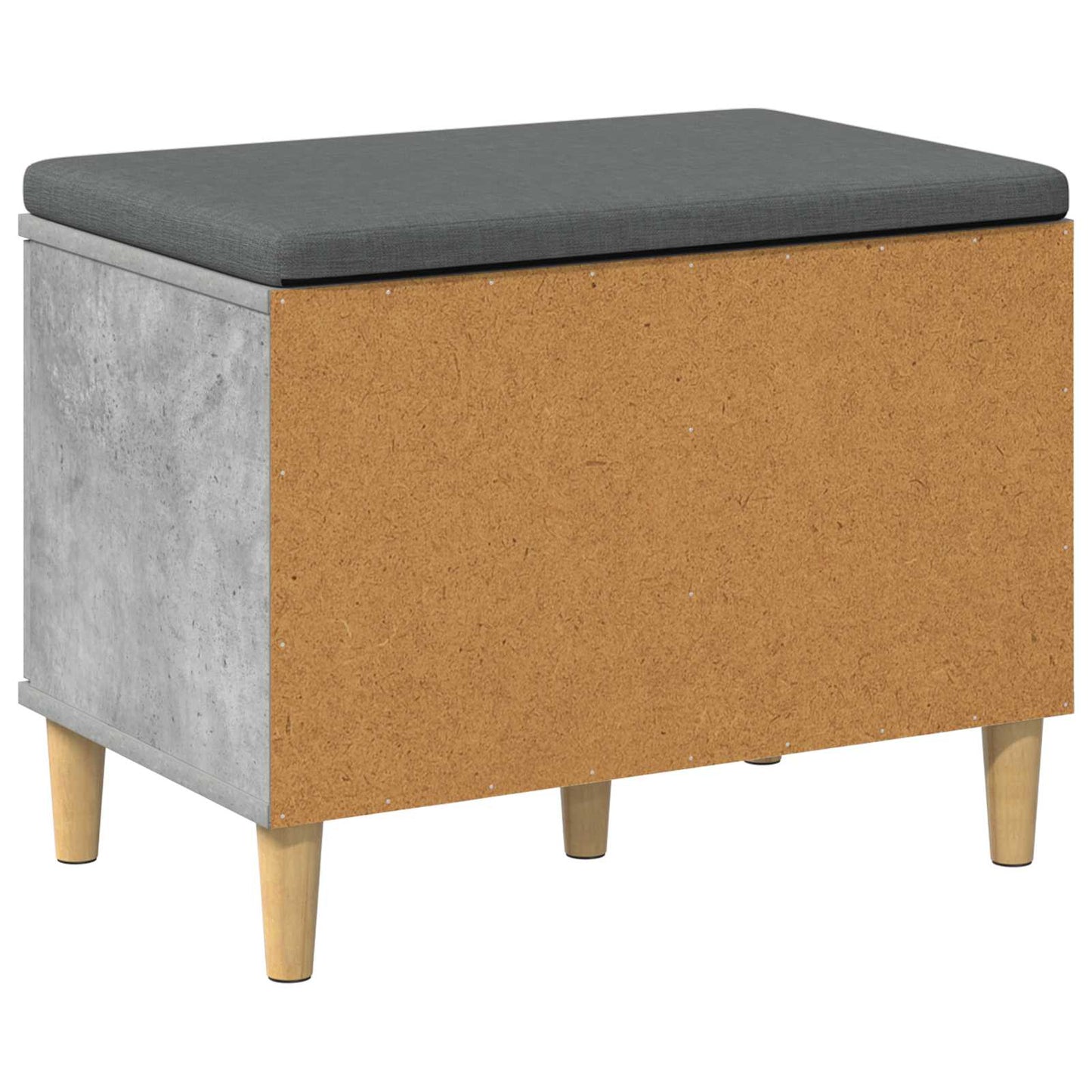 Halbank met kussen met opslag Beton Grijs 60 x 38 x 46 cm is nu te koop bij PeponiXL, paradijselijk wonen!