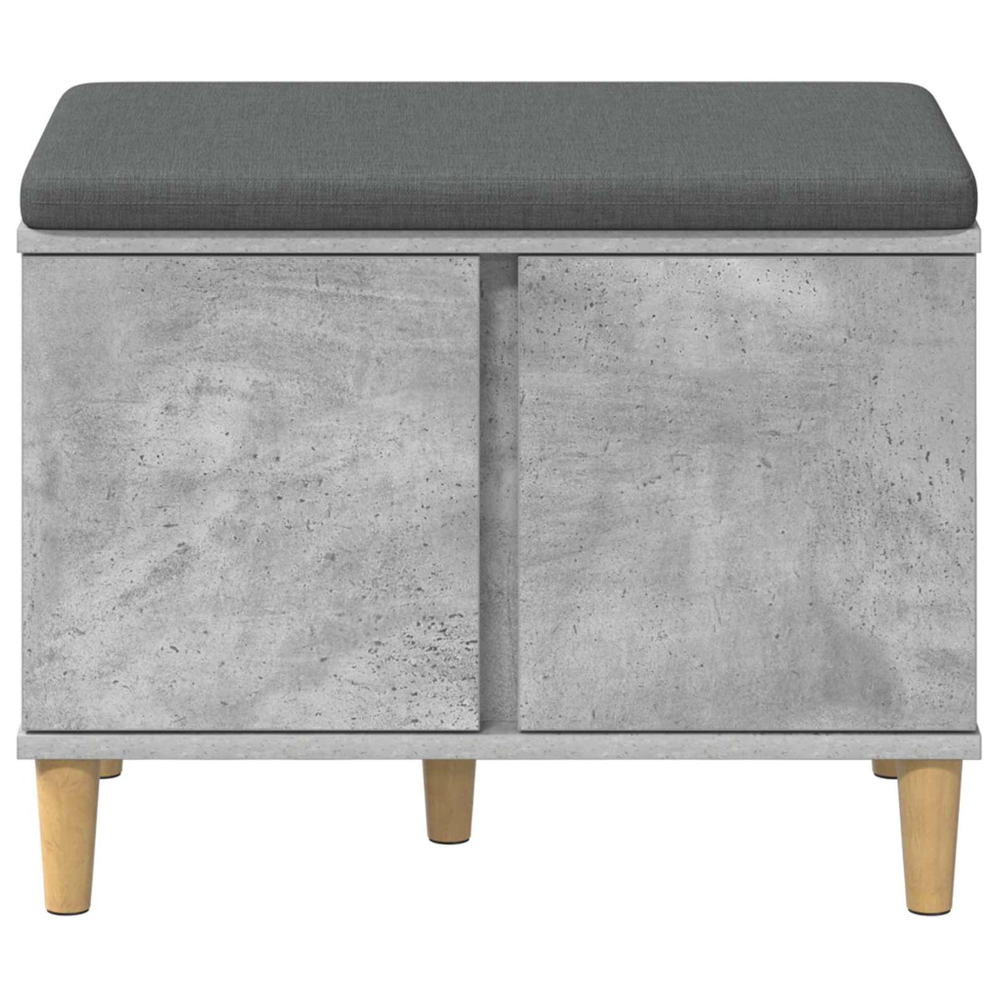 Halbank met kussen met opslag Beton Grijs 60 x 38 x 46 cm is nu te koop bij PeponiXL, paradijselijk wonen!