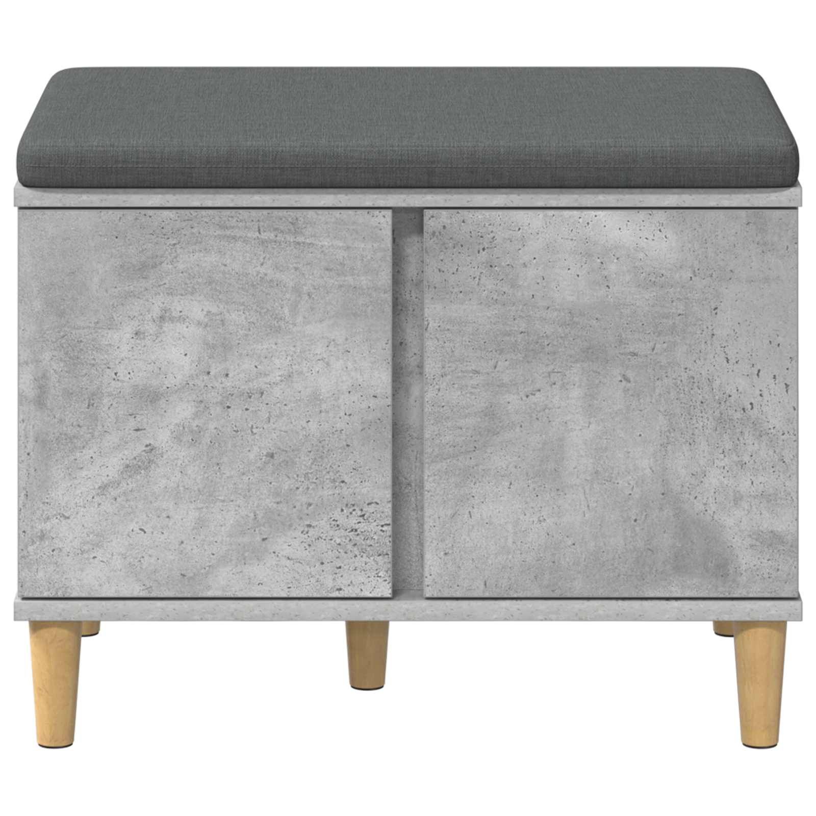 Halbank met kussen met opslag Beton Grijs 60 x 38 x 46 cm is nu te koop bij PeponiXL, paradijselijk wonen!