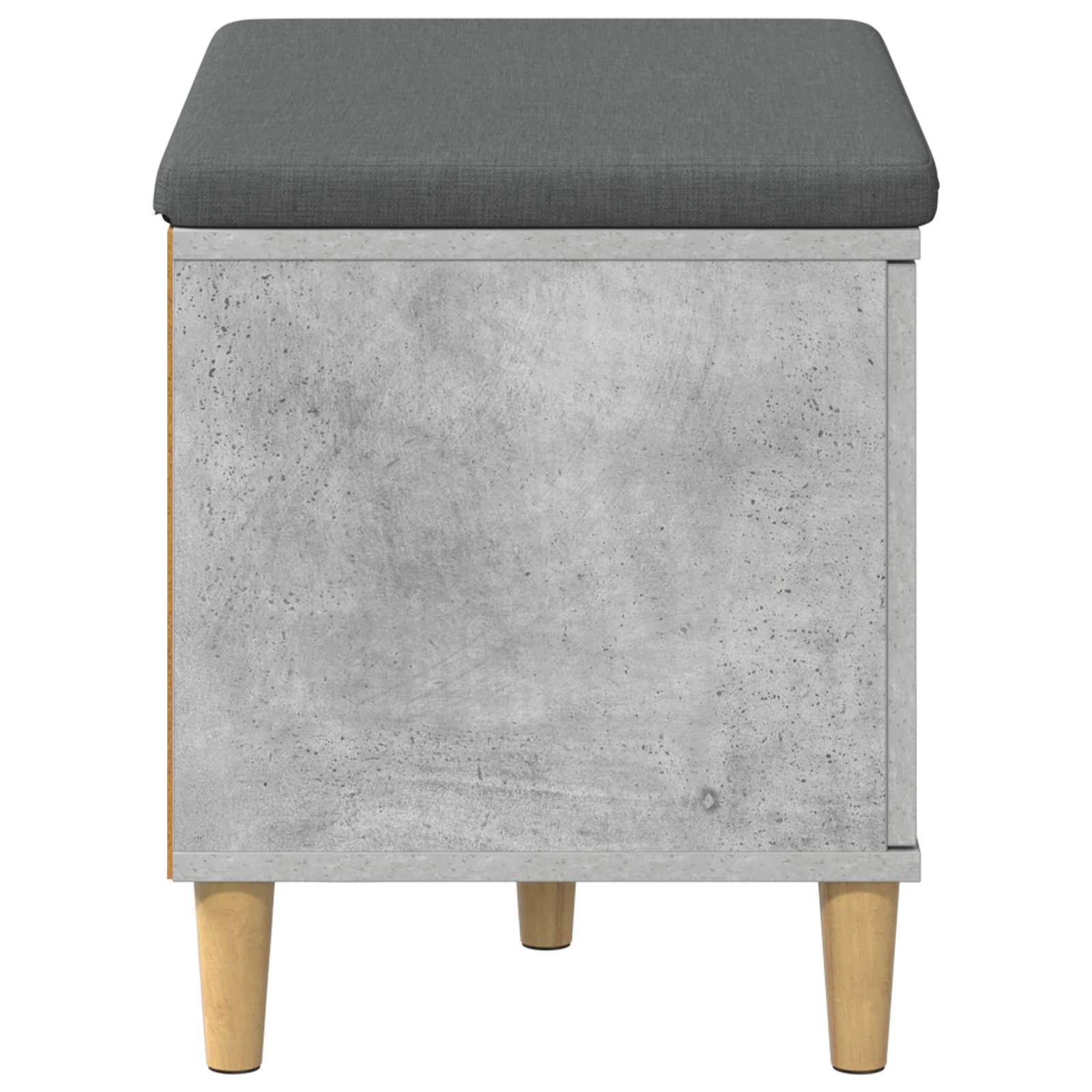 Halbank met kussen met opslag Beton Grijs 60 x 38 x 46 cm is nu te koop bij PeponiXL, paradijselijk wonen!